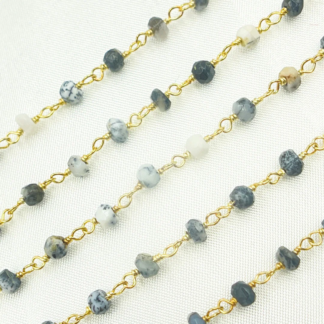 Dendrite Opal Wire Wrap Chain. DEN1 - Image 3