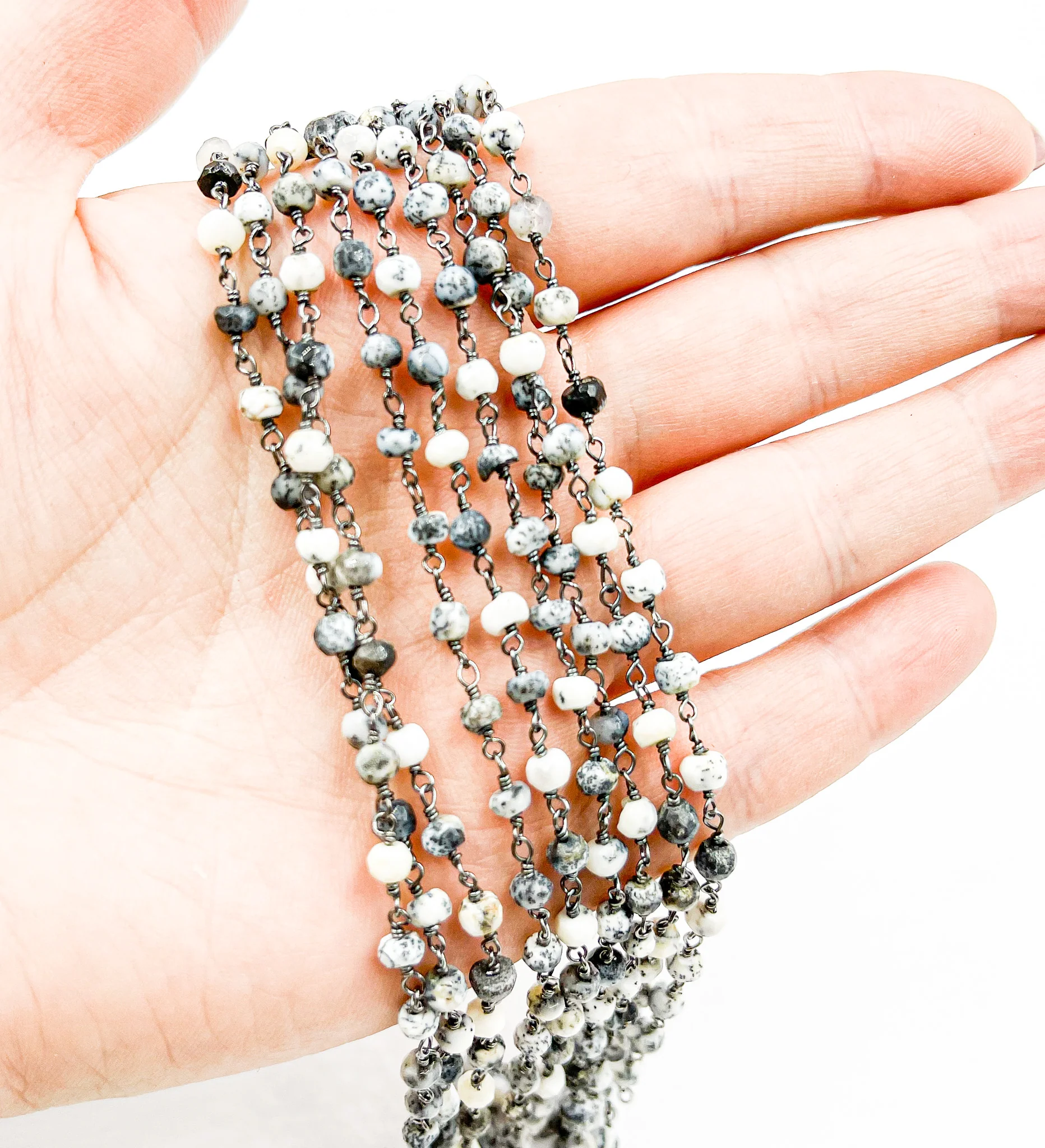 Dendrite Opal Wire Wrap Chain. DEN5 - Image 3