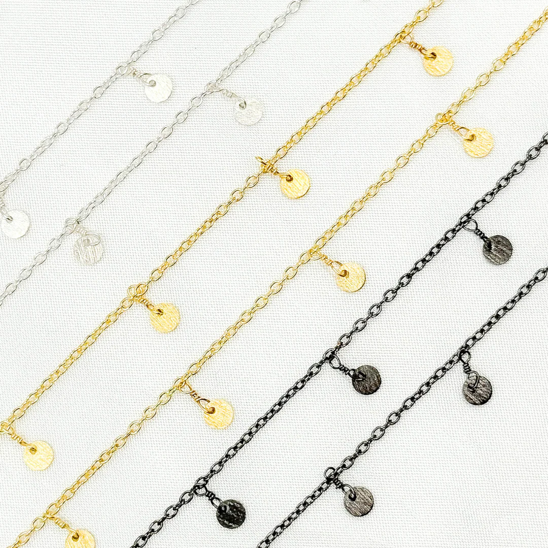 Disc Shape 4mm Dangle Wire Chain. 311D - Image 2