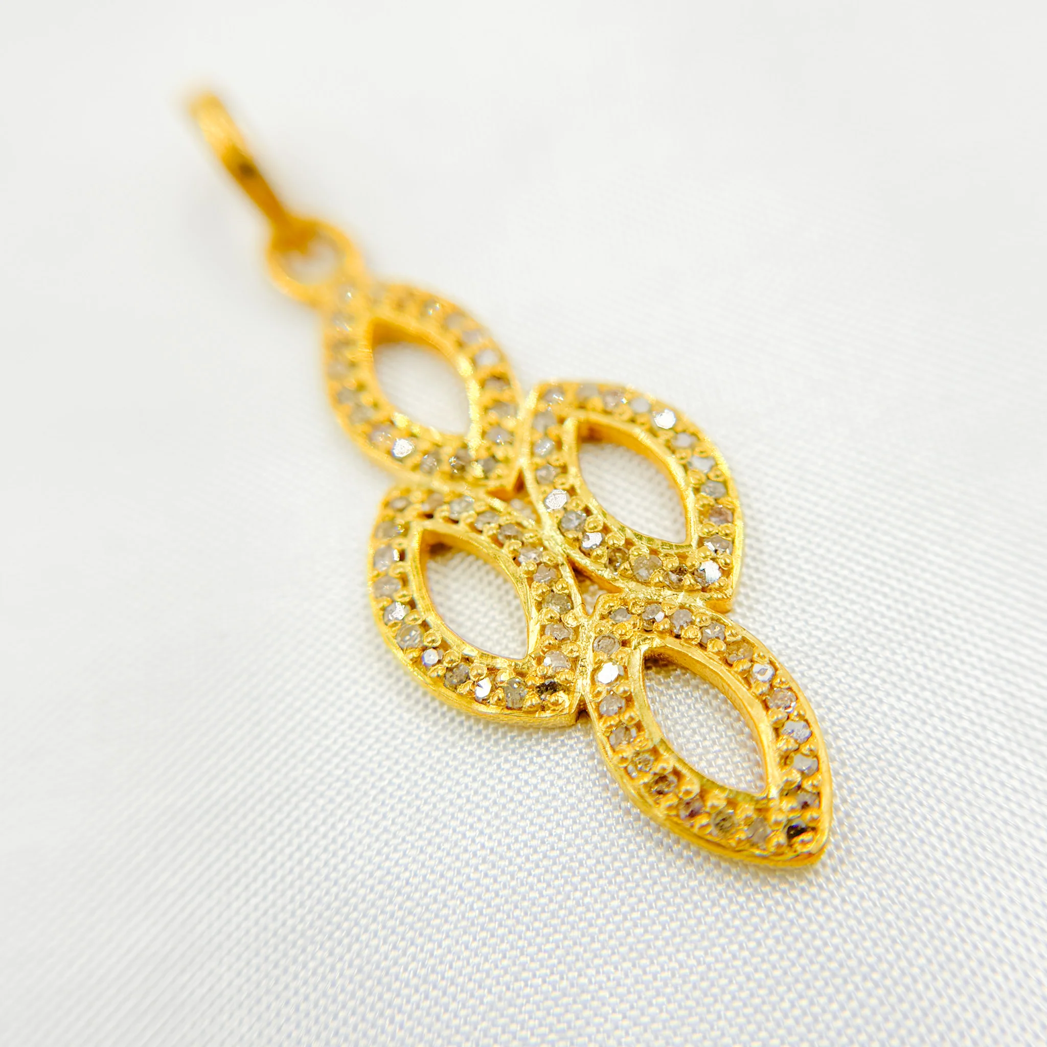 DP421. Diamond Sterling Silver Fancy Shape Pendant - Image 4