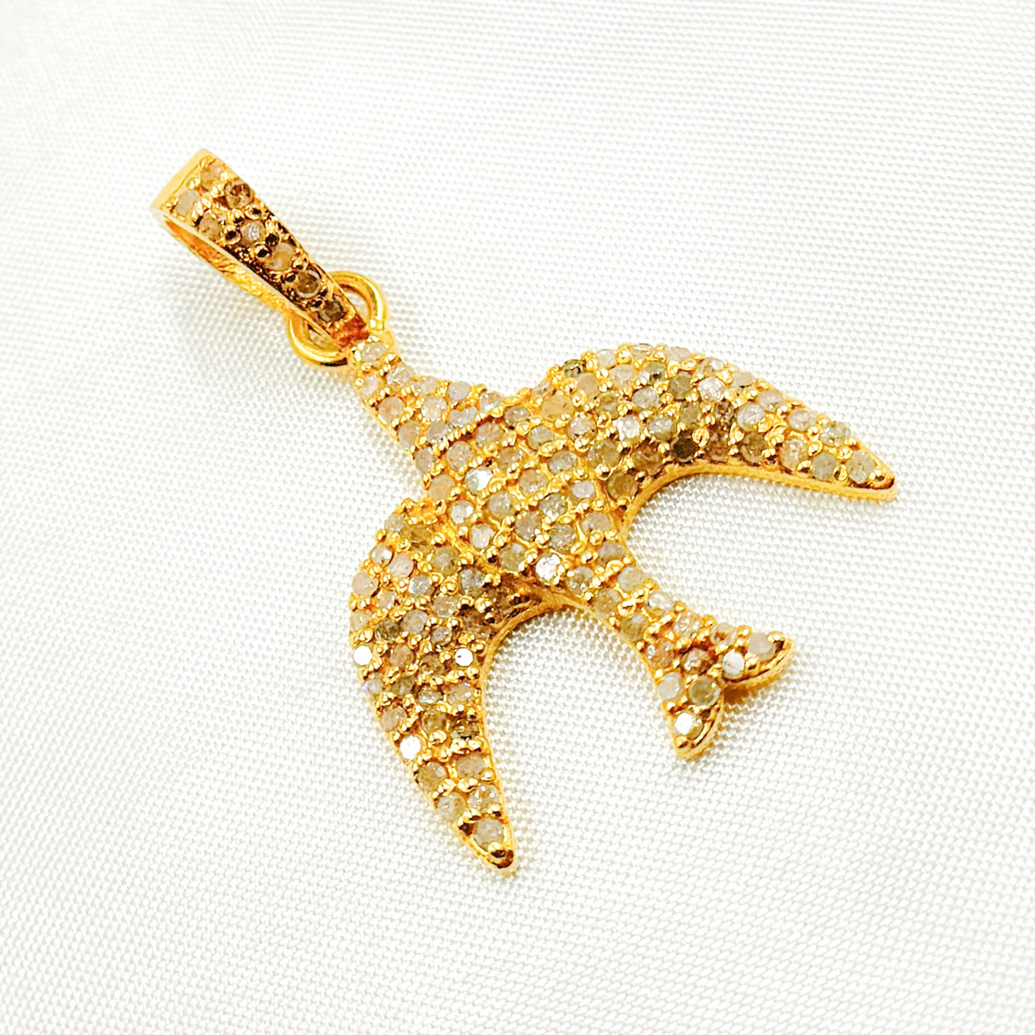 DP442. Diamond Sterling Silver Bird Pendant - Image 4