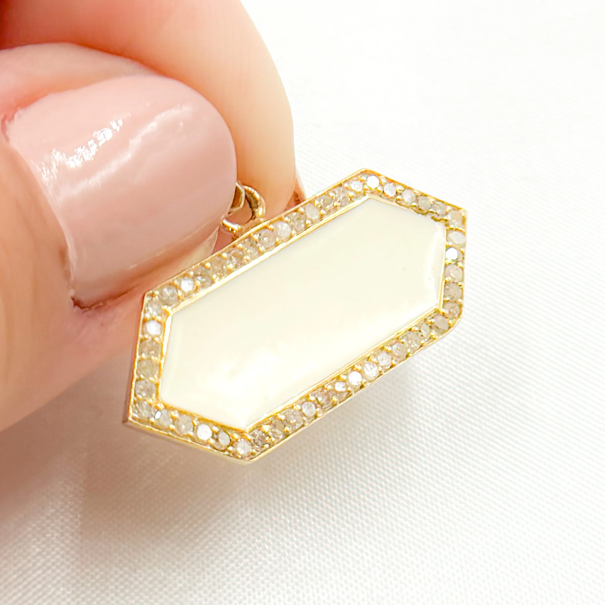 DP813A. Diamond Sterling Silver Enamel Pendant - Image 2