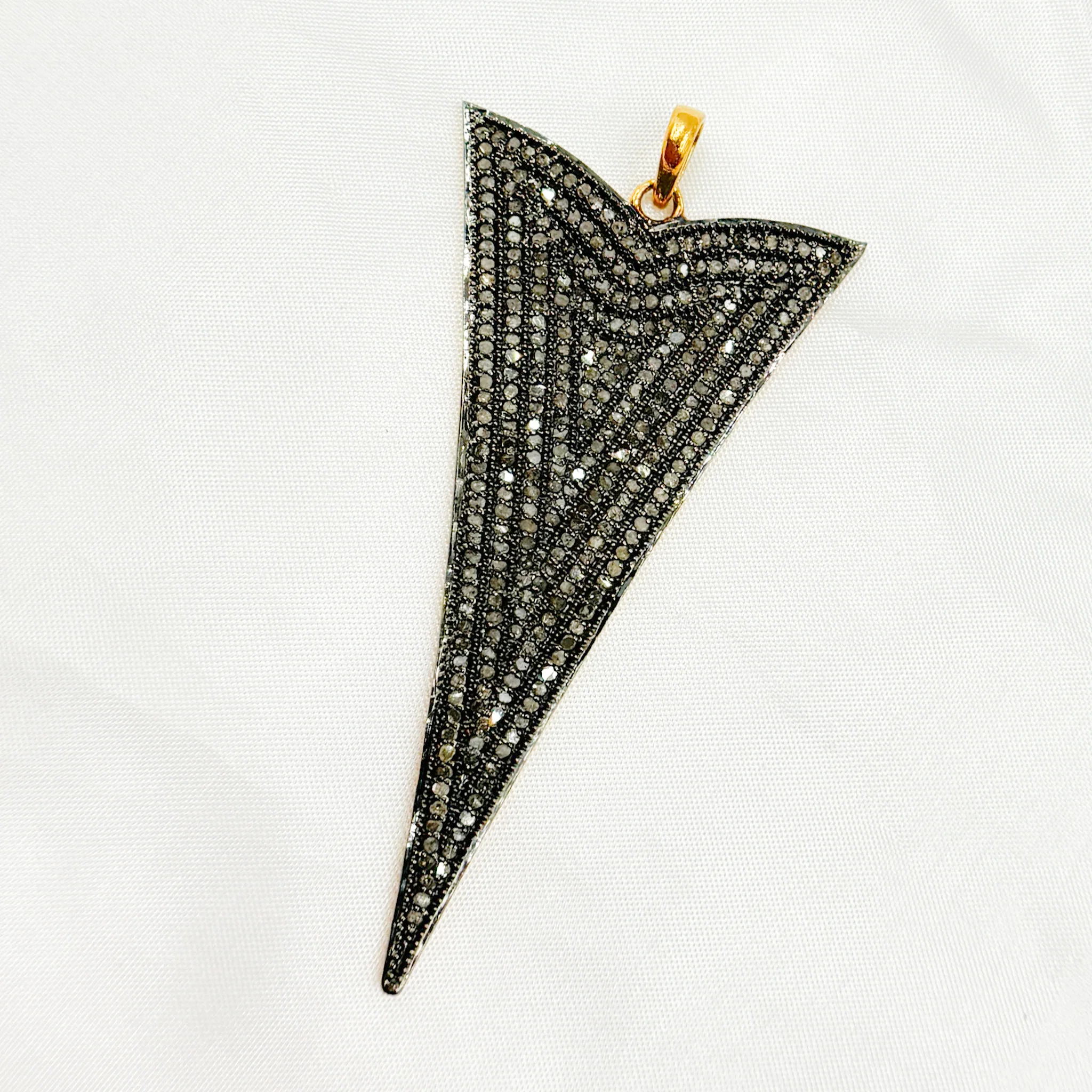 DP052. Diamond Sterling Silver Arrow Head Pendant - Image 5