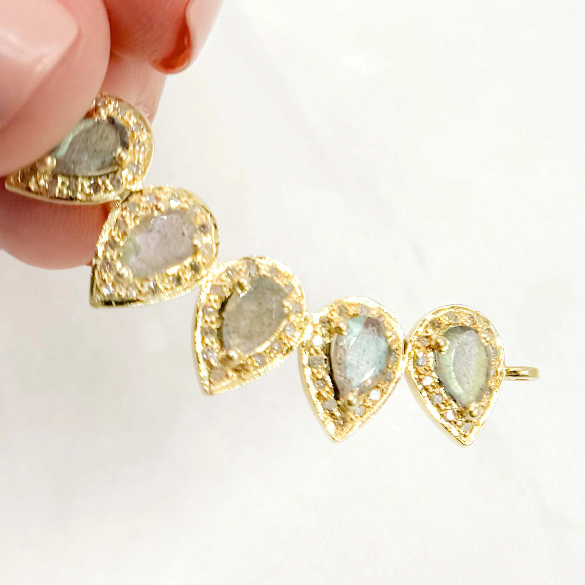 DP094. Diamond Sterling Silver Fancy Pendant with Gemstone - Image 7