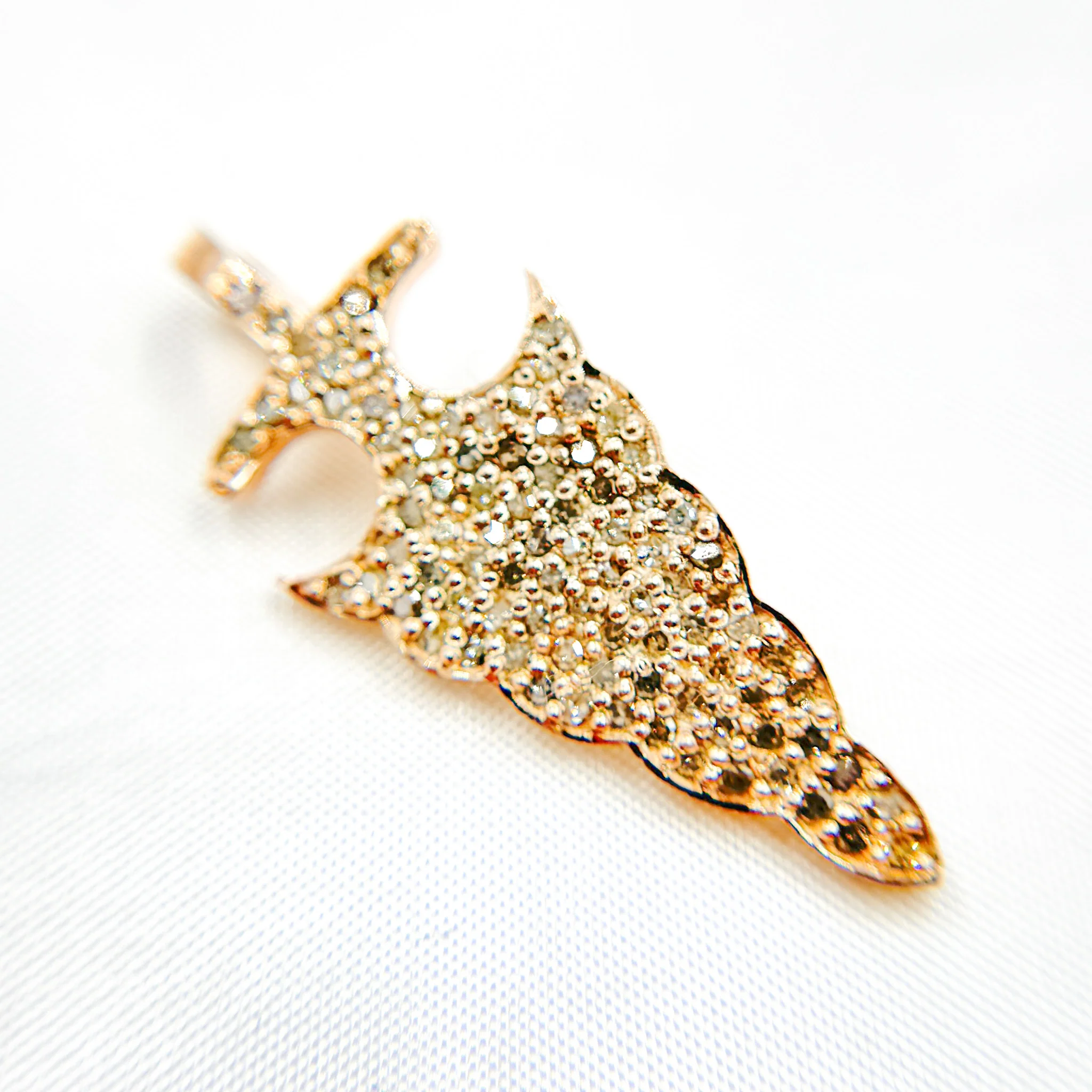 DP189. Diamond Sterling Silver Arrow Head Pendant - Image 5