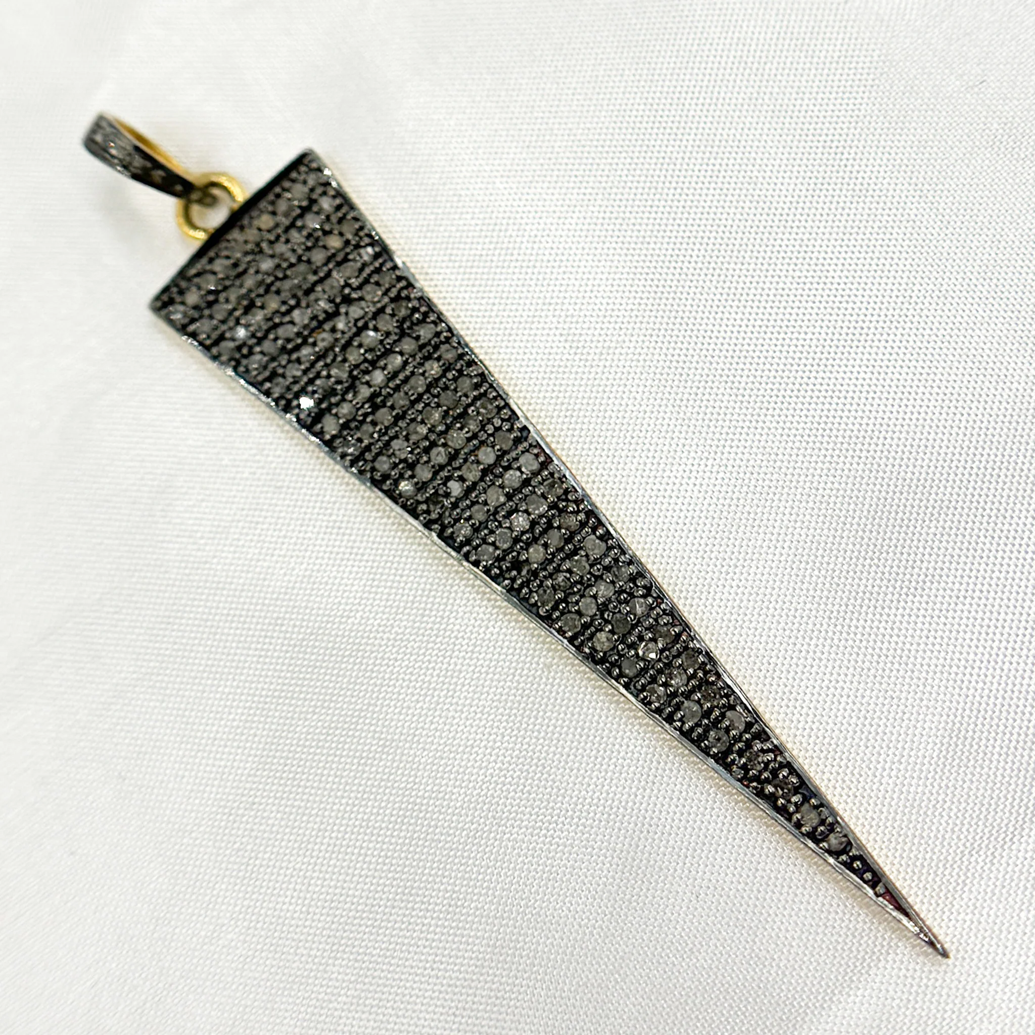 DP221. Diamond Sterling Silver Spike Pendant - Image 5