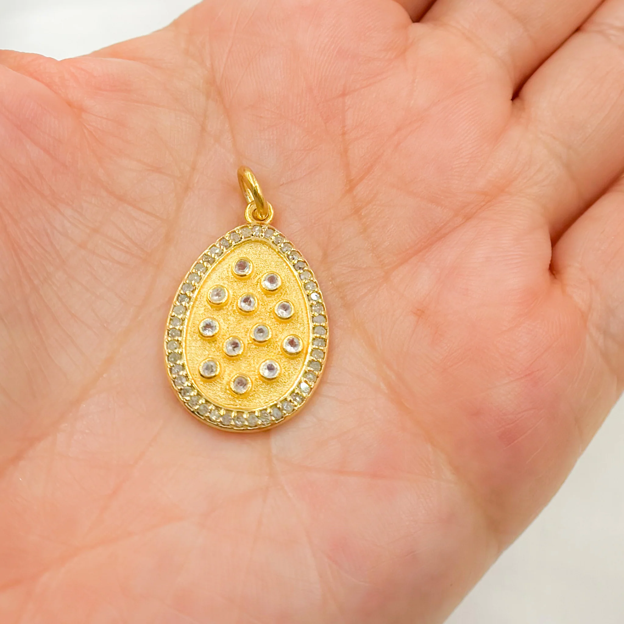 DP346. Diamond Sterling Silver Drop Pendant with Gemstone - Image 12