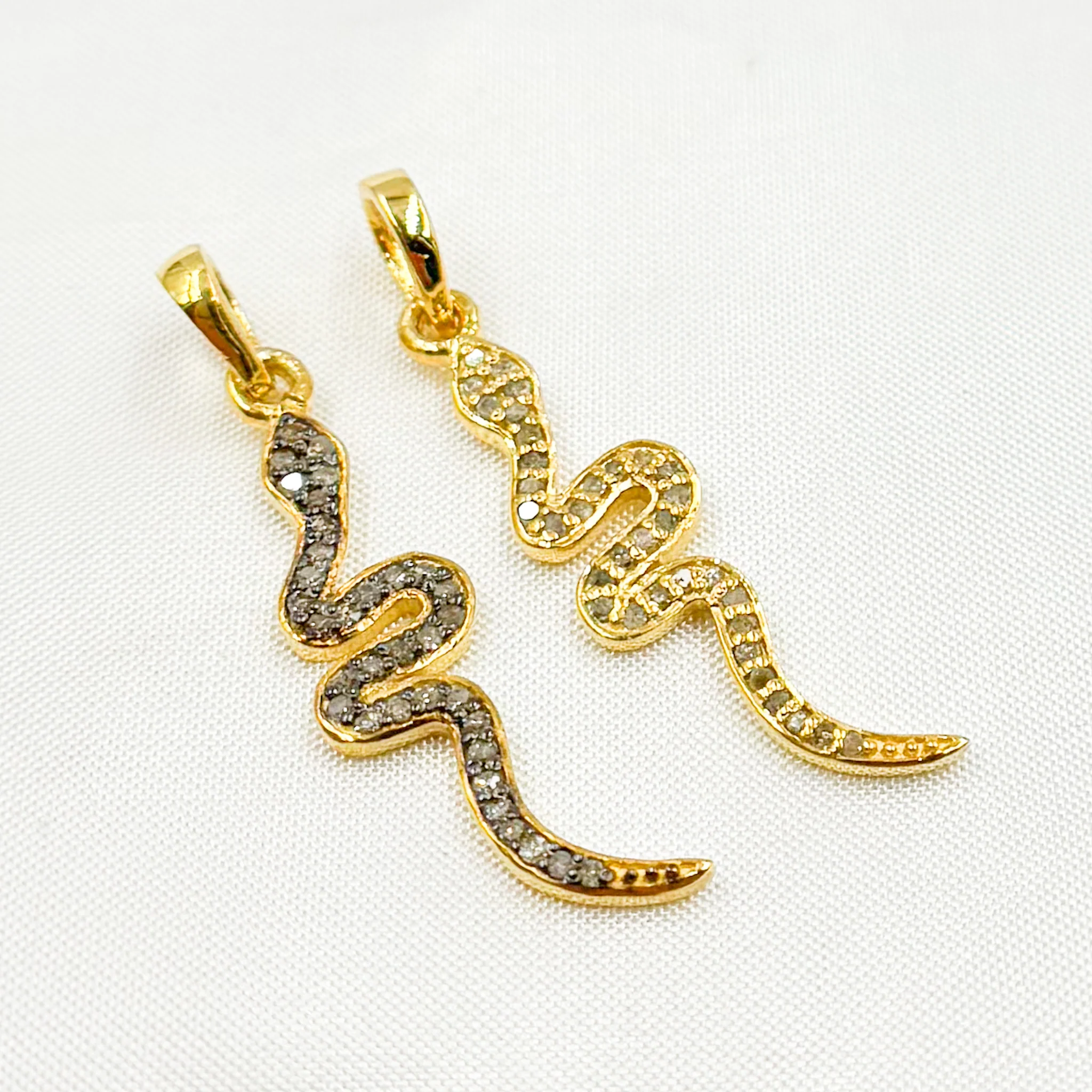 DP356. Diamond Sterling Silver Snake Pendant - Image 6