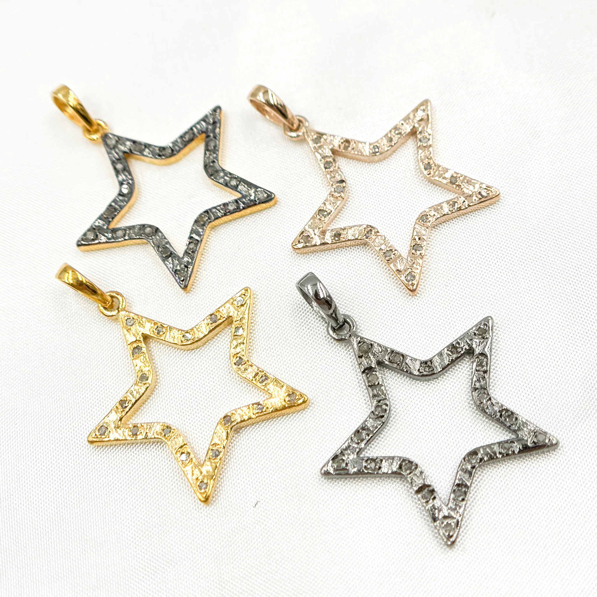 DP370. Diamond Silver Star Pendant