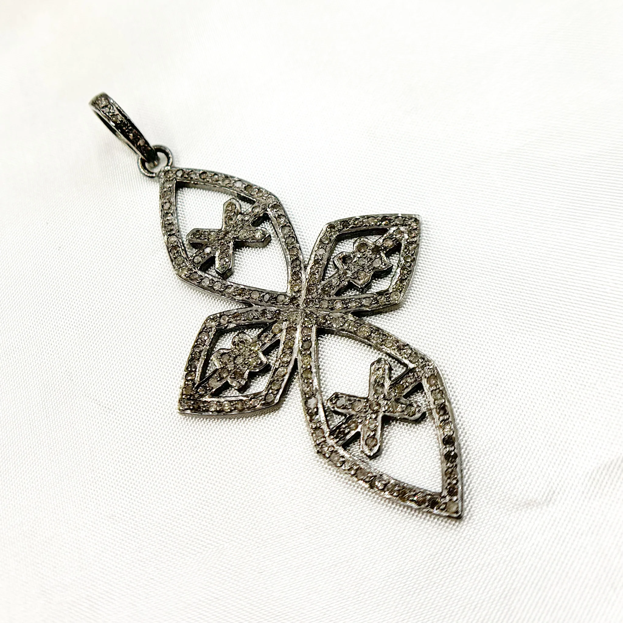DP396. Diamond Sterling Silver Cross Pendant - Image 7
