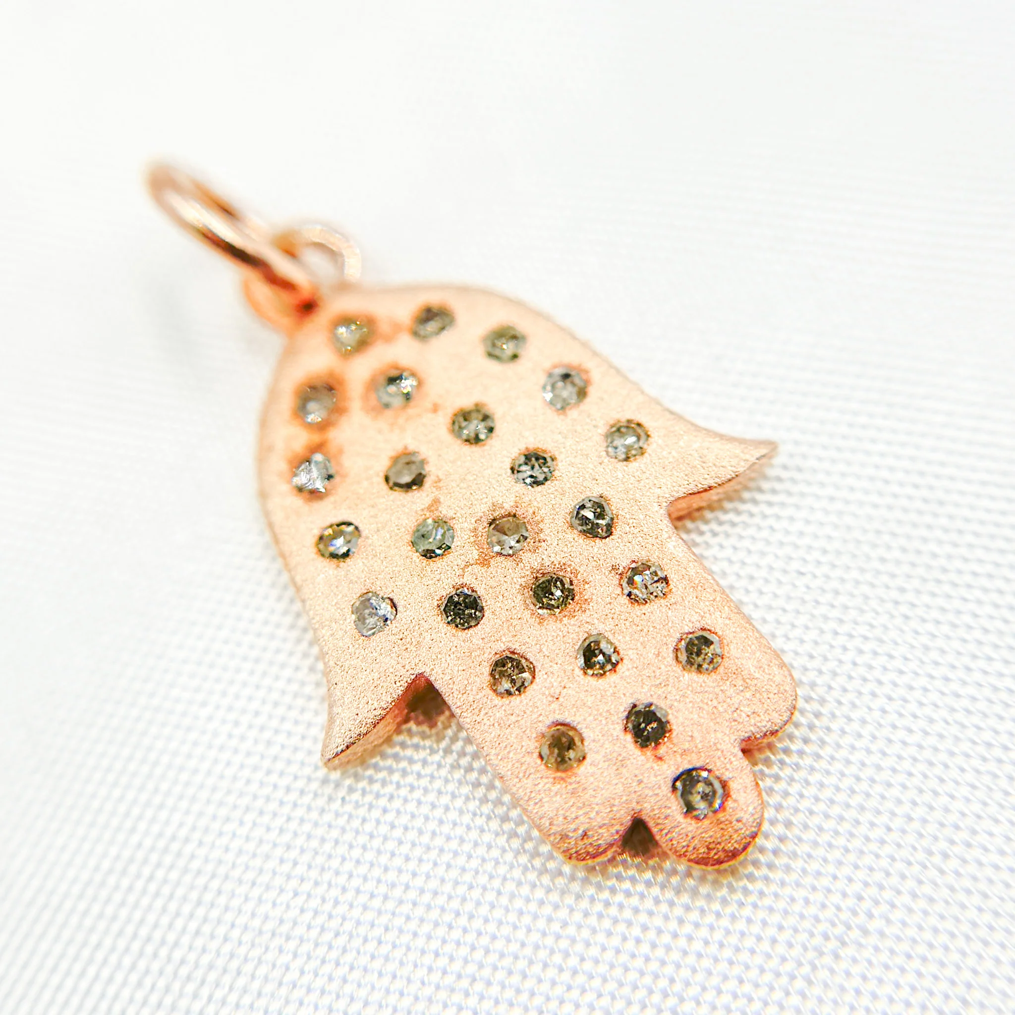 DP447. Diamond Sterling Silver Hamsa Pendant - Image 4