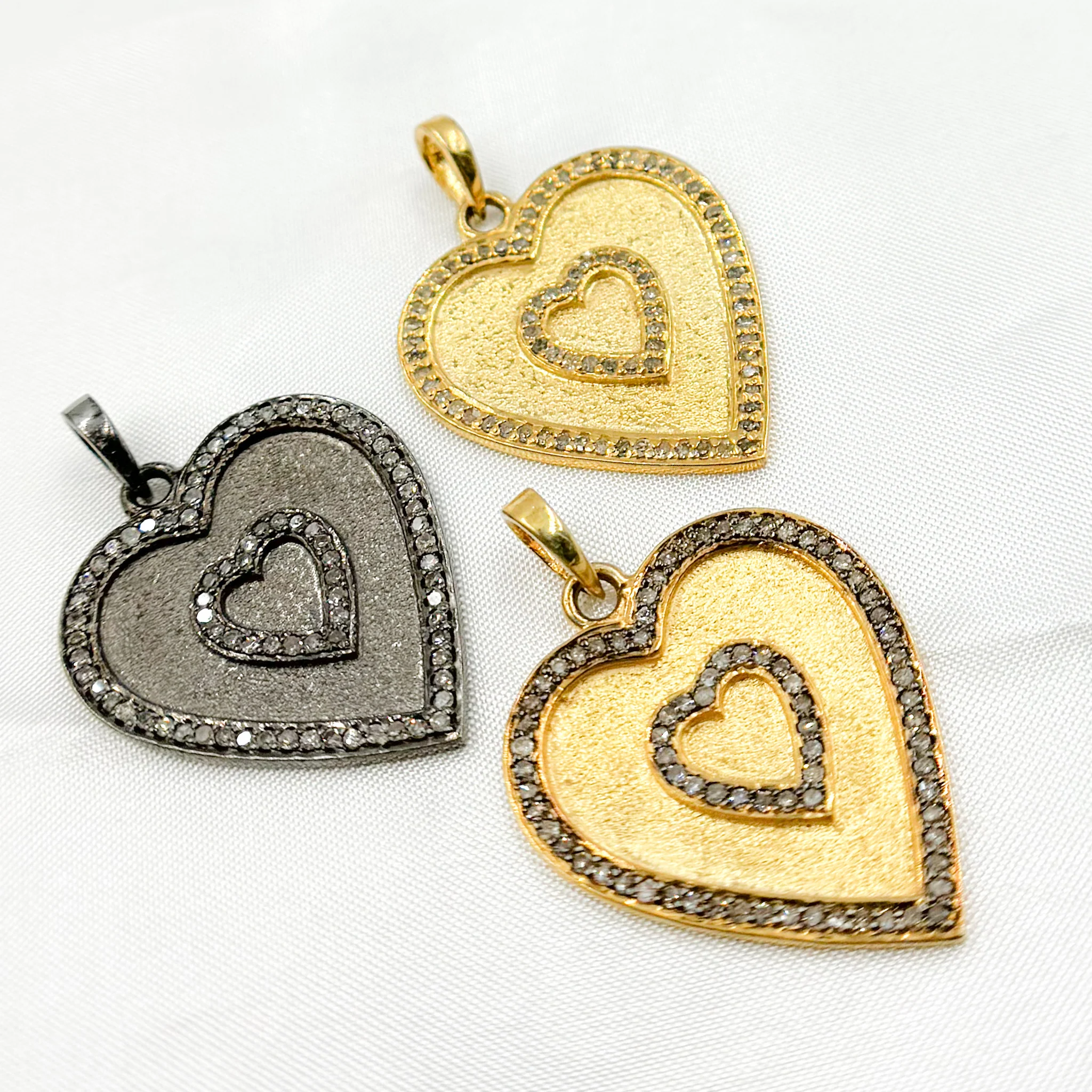 DP571. Diamond Sterling Silver Heart Pendant - Image 6