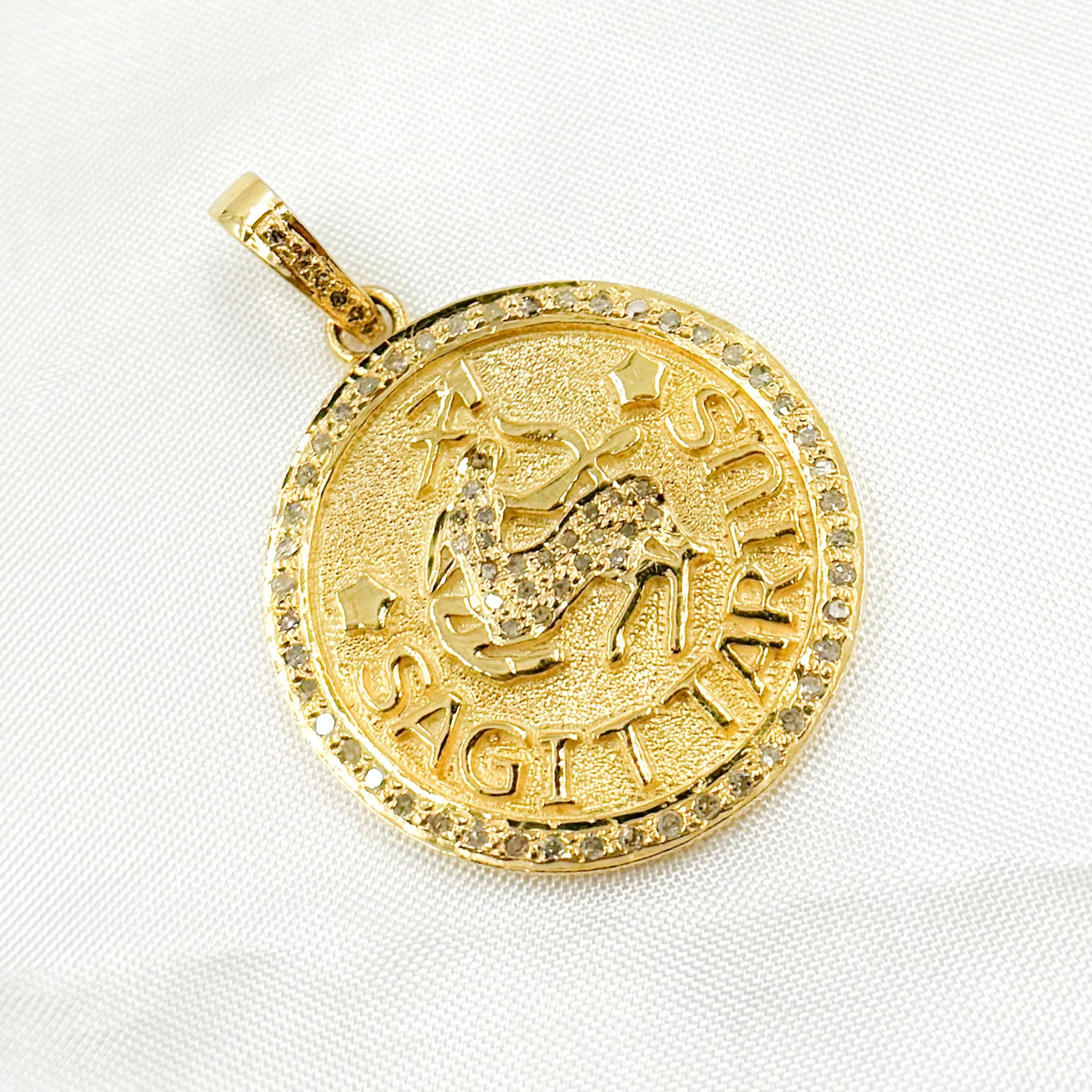 DP621. Diamond Sterling Silver Sagittarius Zodiac Pendant