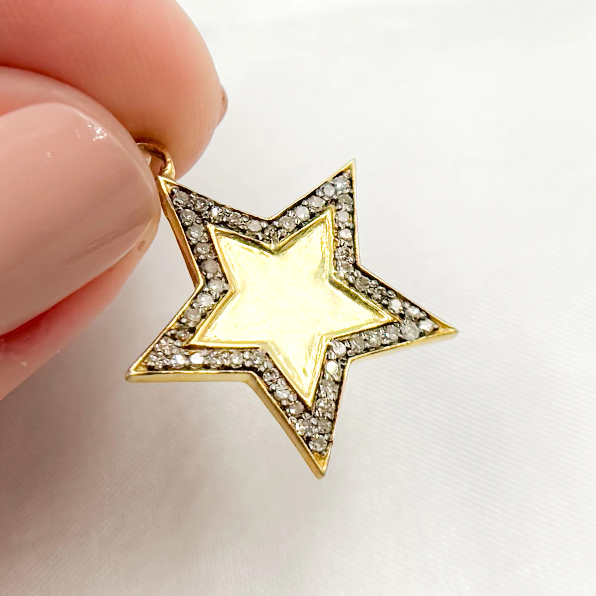 DP647. Diamond Sterling Silver Star Pendant - Image 3