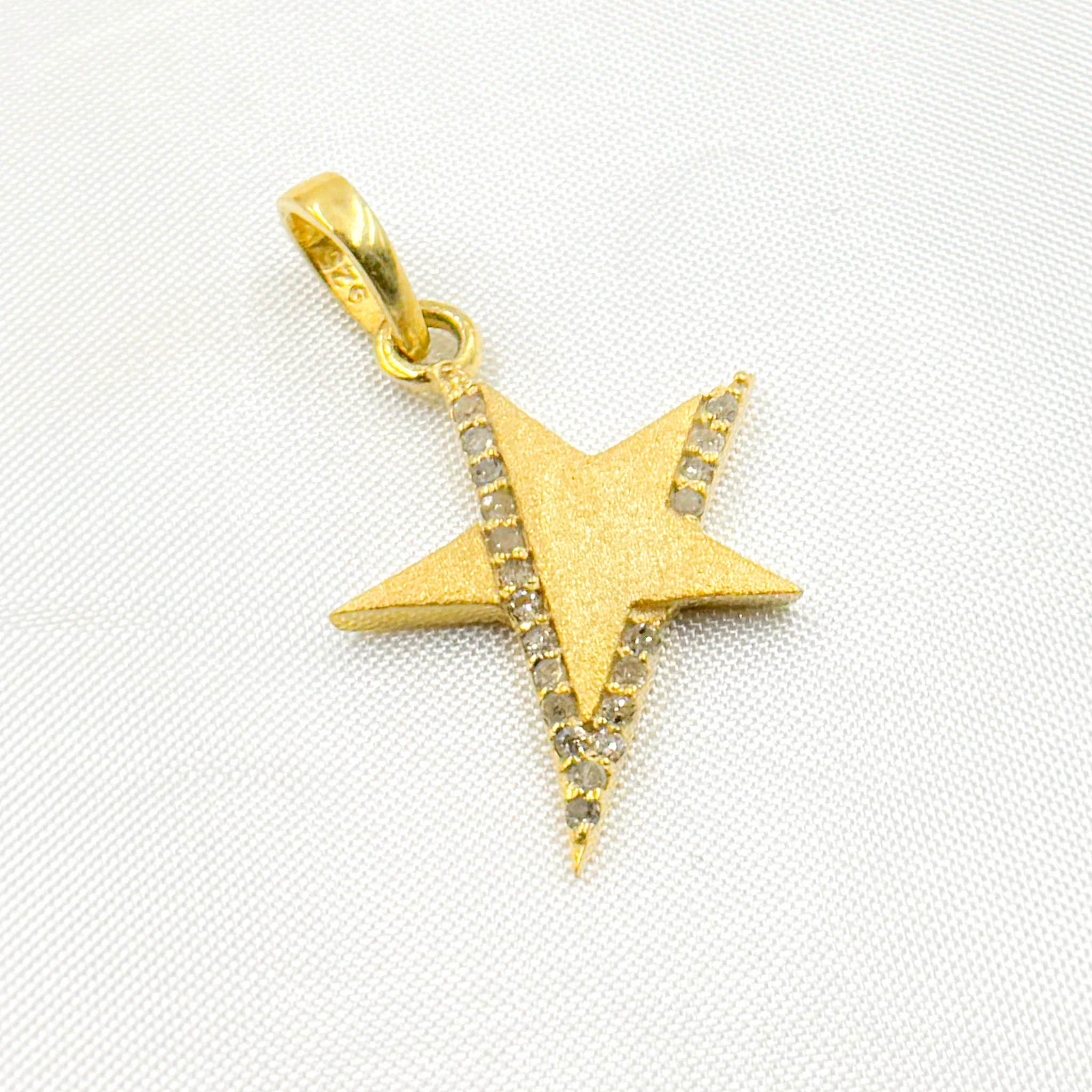 DP724. Diamond Sterling Silver Star Pendant - Image 5