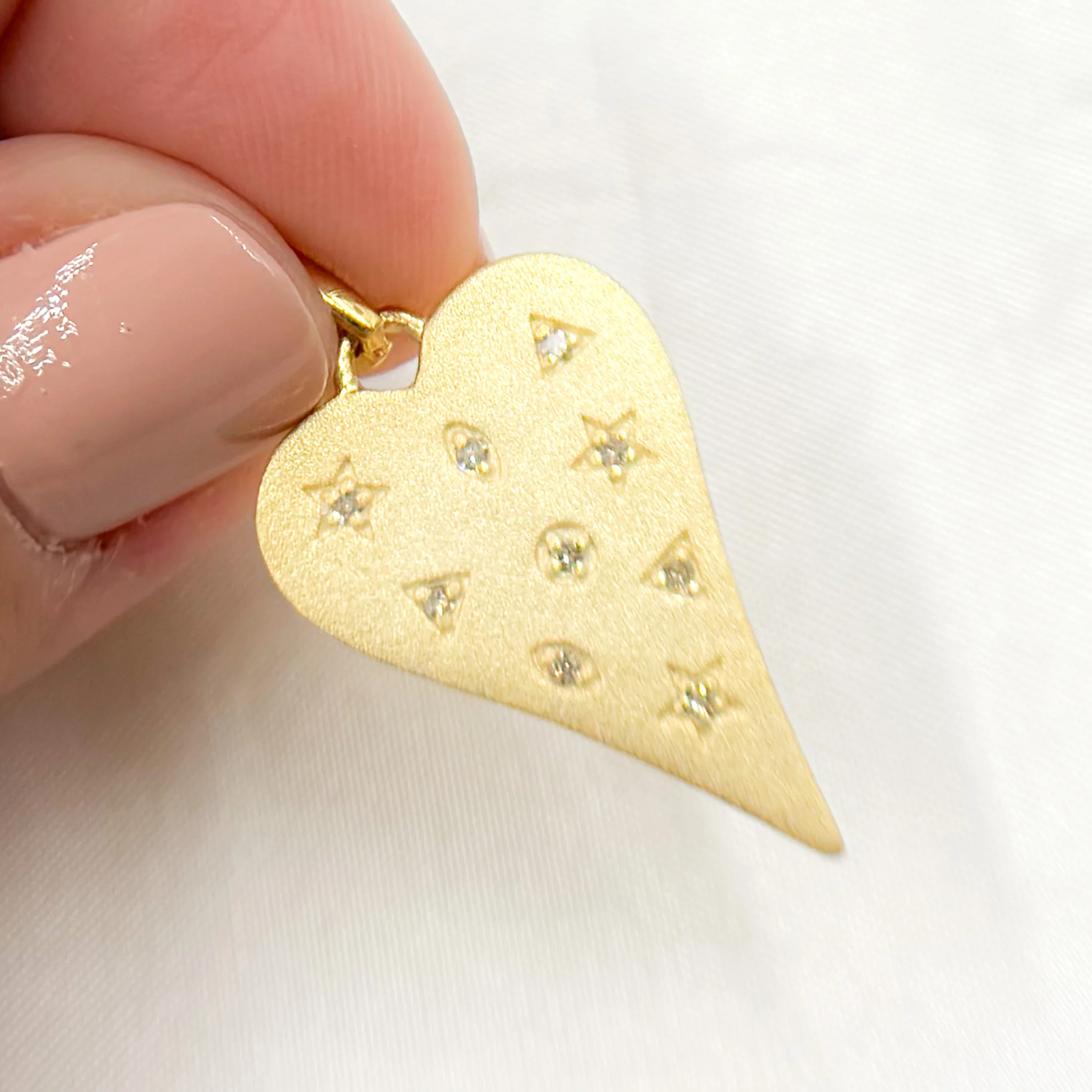 DP753. Diamond Sterling Silver Heart Pendant - Image 4