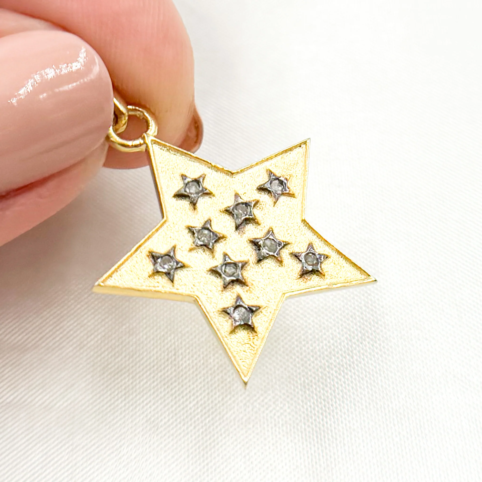 DP776. Diamond Sterling Silver Star Pendant - Image 2