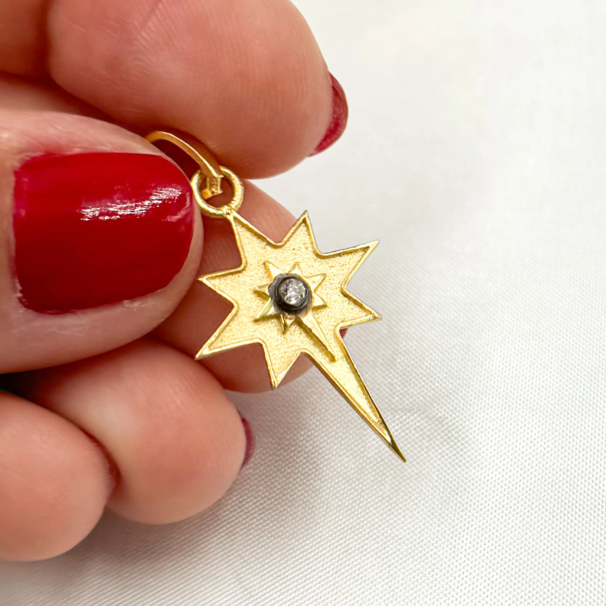 DP779. Diamond Sterling Silver Star Pendant - Image 8