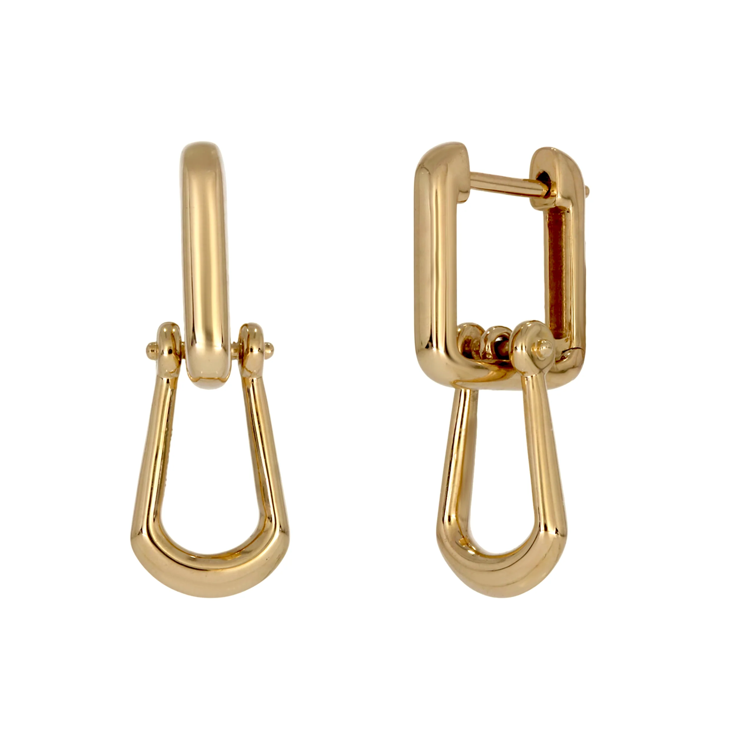 EFZ54124. 14k Solid Gold Dangle Earring - Image 2