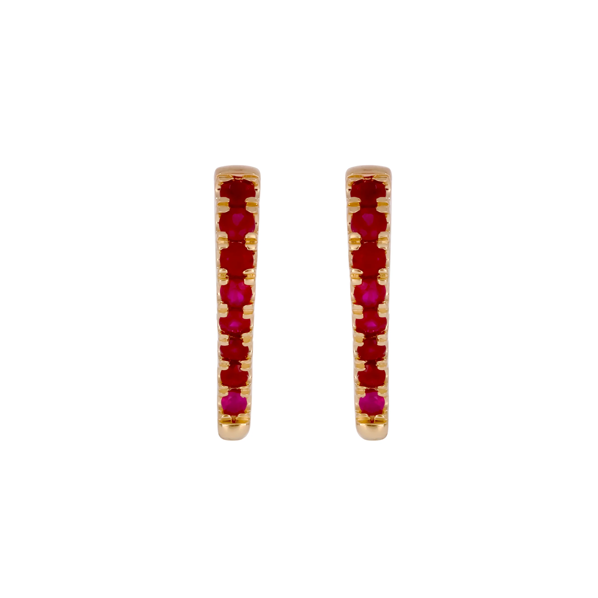 EHZ57340. 14K Solid Gold Diamond Fancy Hoops - Image 3