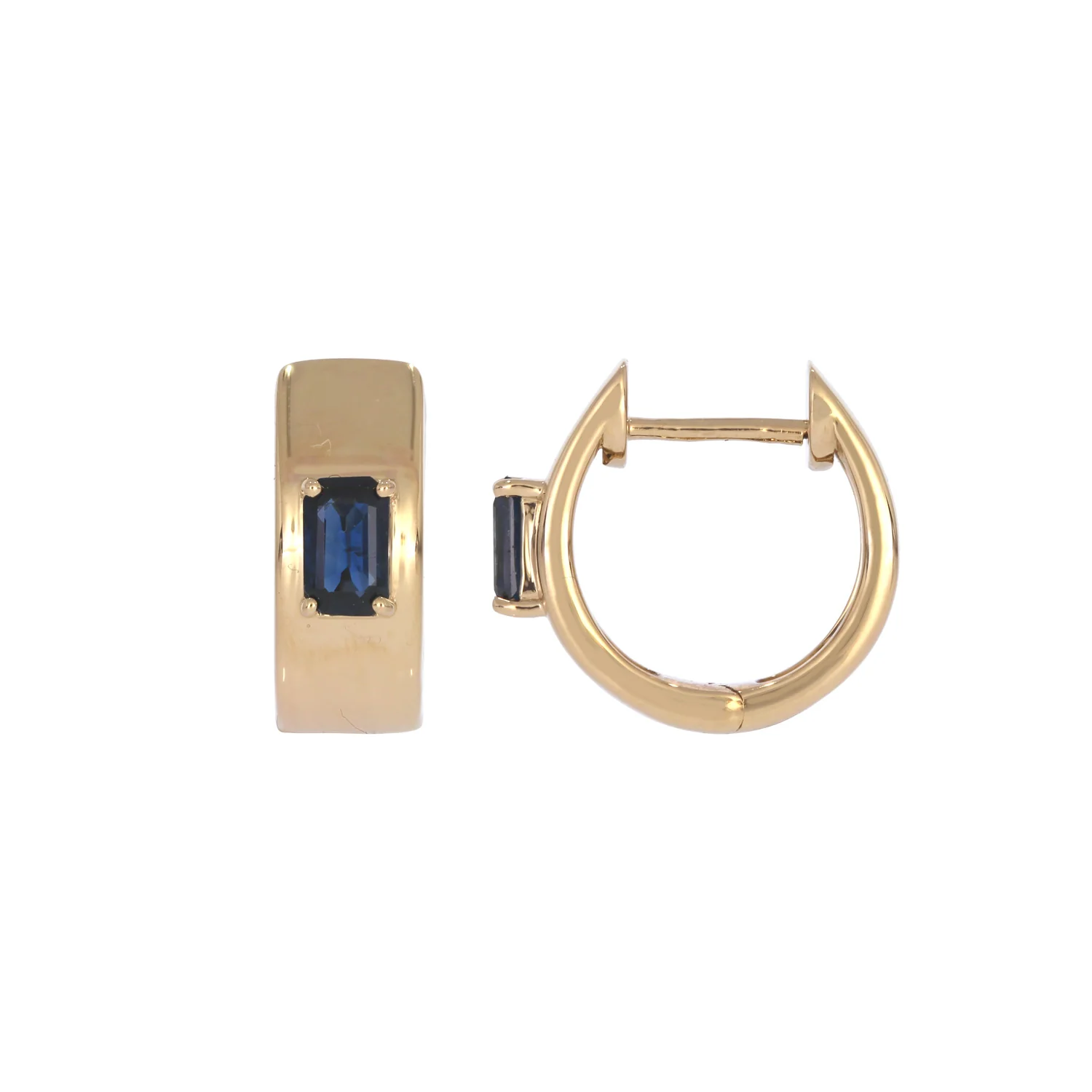 EHZ57585. 14K Solid Gold Gemstone Hoops - Image 19