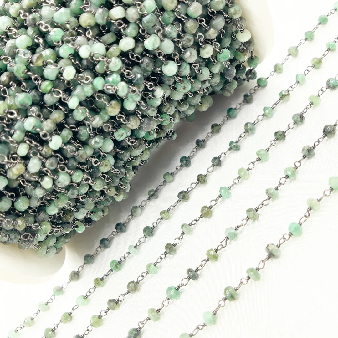 Emerald Oxidized Wire Chain. EME8 - Image 5