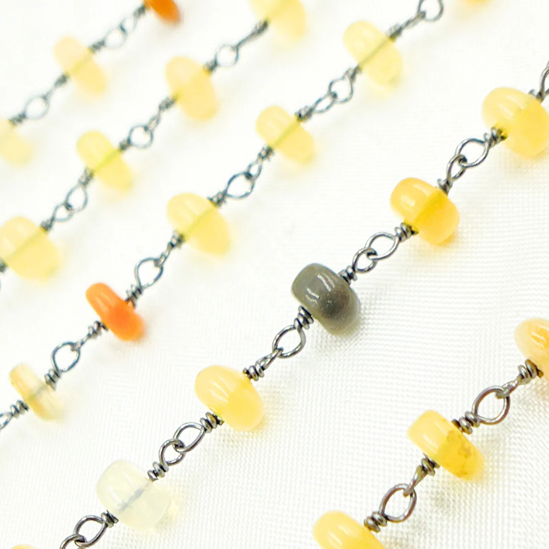 Ethiopian Opal Oxidized Wire Chain. ETH5 - Image 5