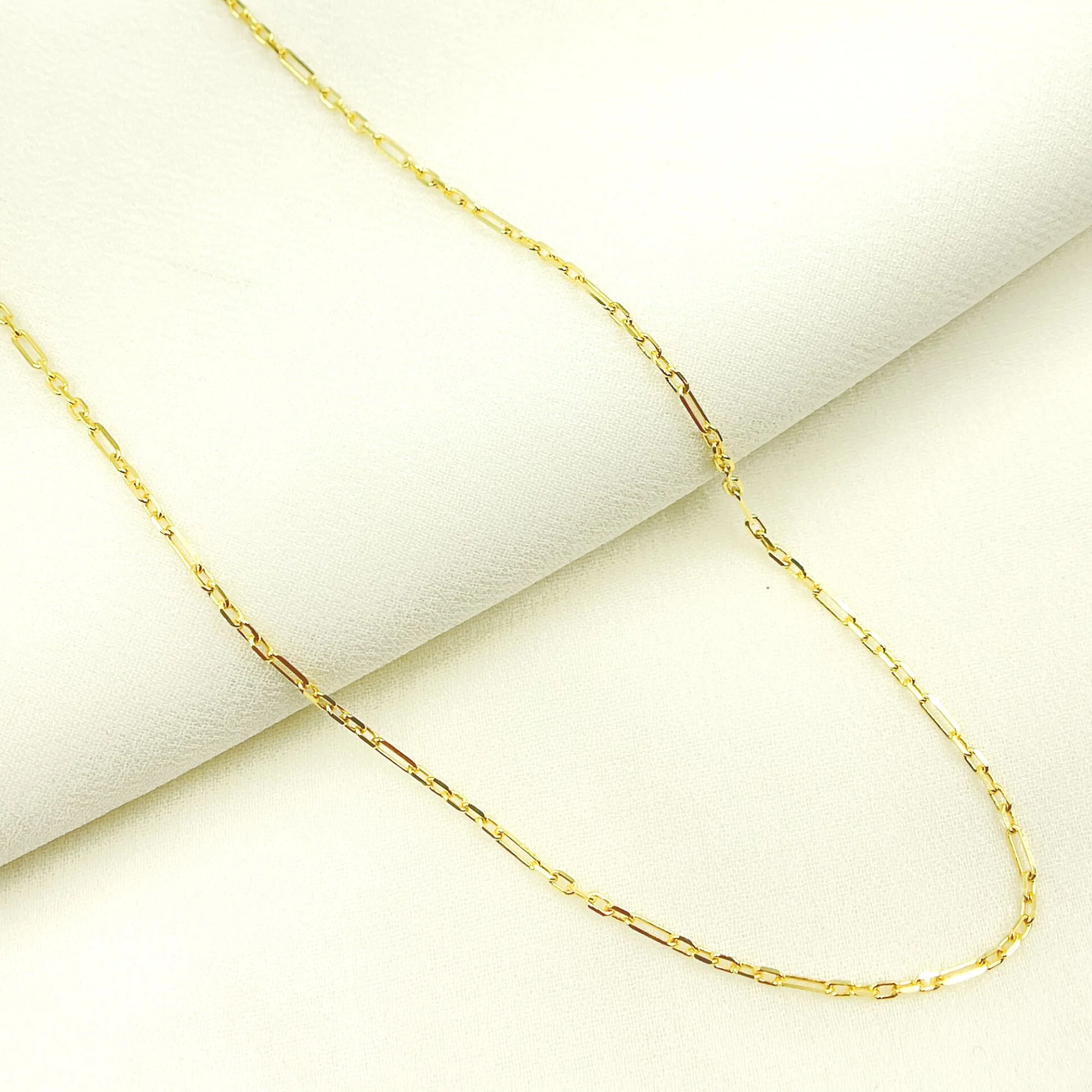 050FA5CLT5. 14K Solid Yellow Gold Diamond Cut Cable Link Chain - Image 3