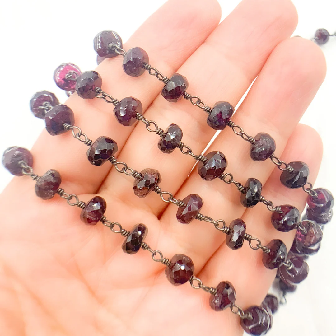 Garnet Oxidized Wire Chain. GAR16 - Image 3