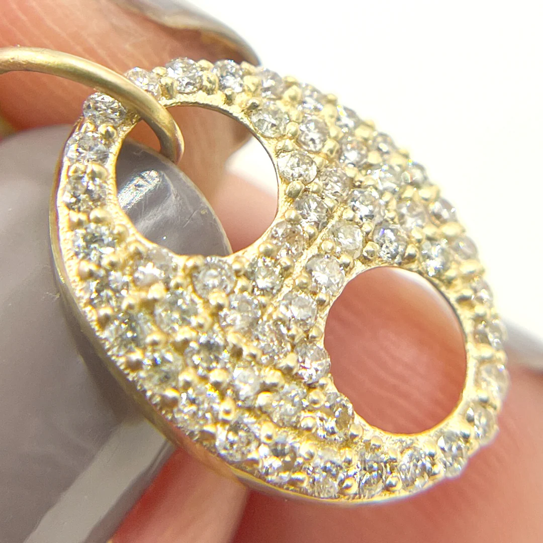 14K Solid Gold Diamond Marina Charm. GDP200 - Image 2
