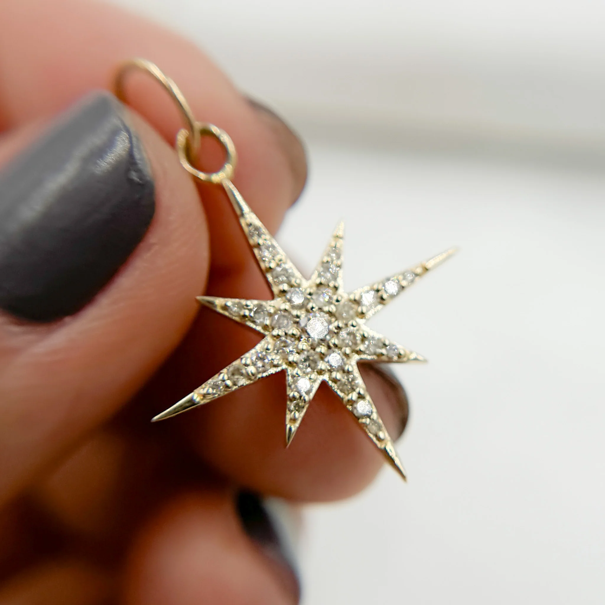GDP382. 14K Solid Gold Diamond Star Charm - Image 5