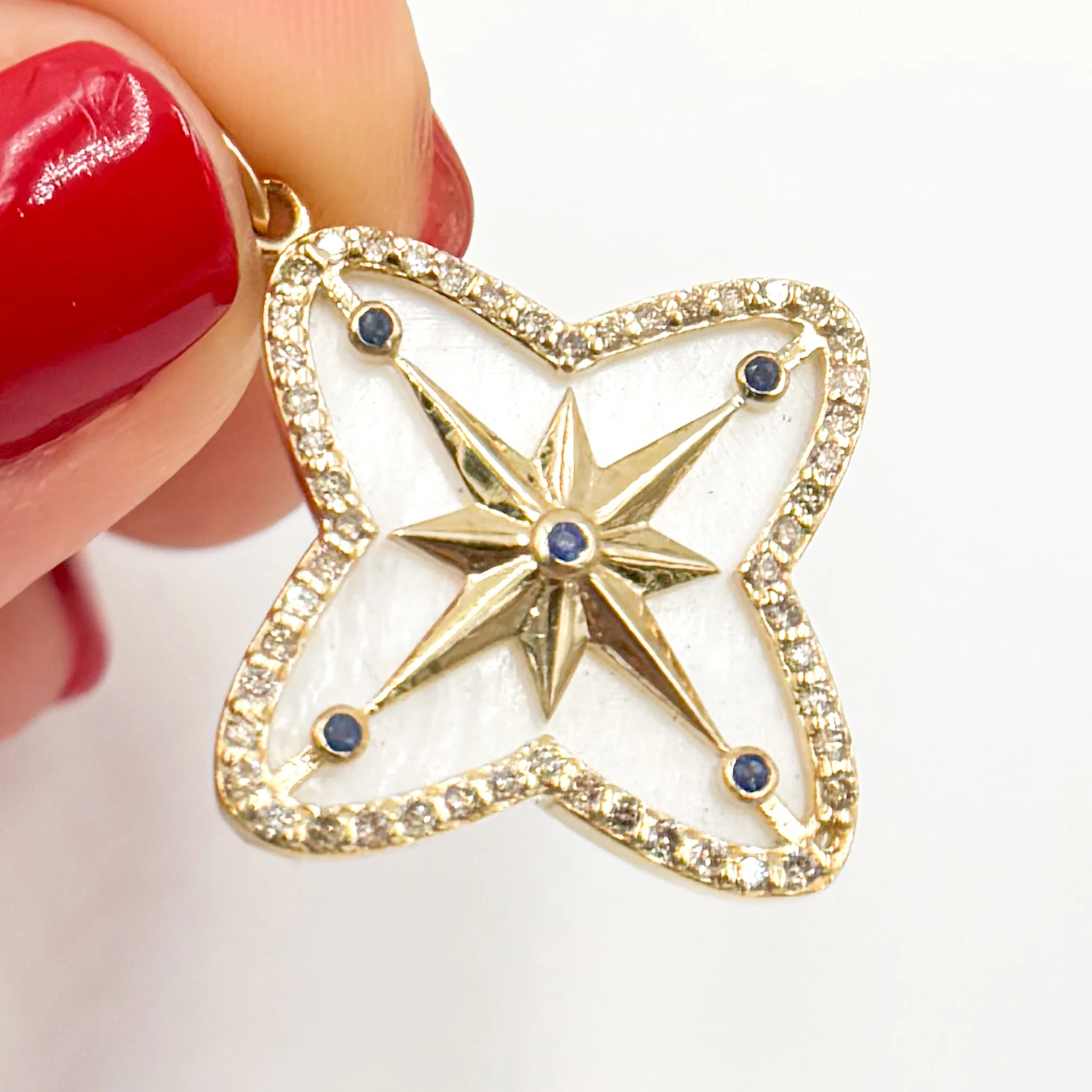 GDP593. 14K Solid Gold Star Pendant - Image 4