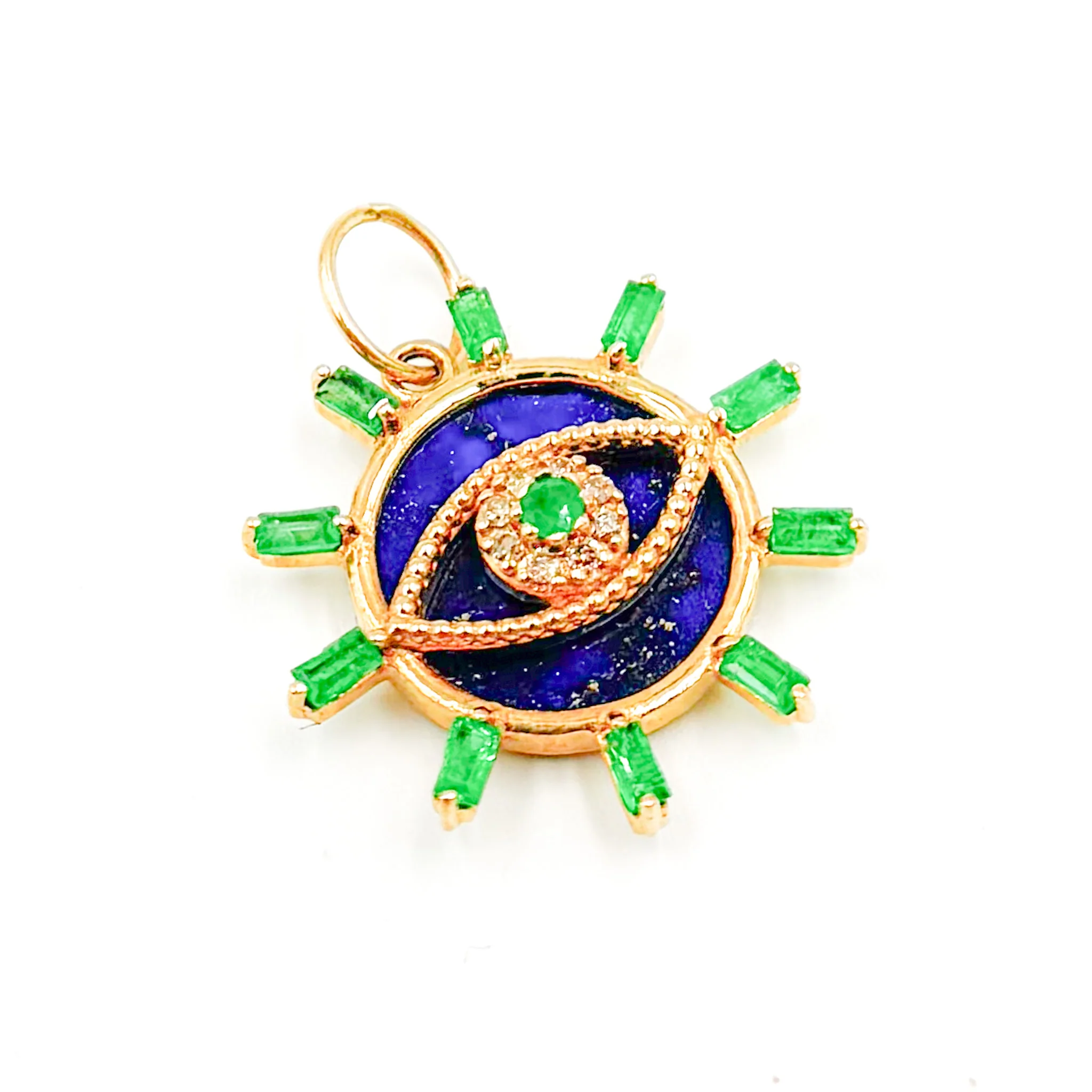 GDP596. 14K Gold Evil Eye Pendant - Image 2