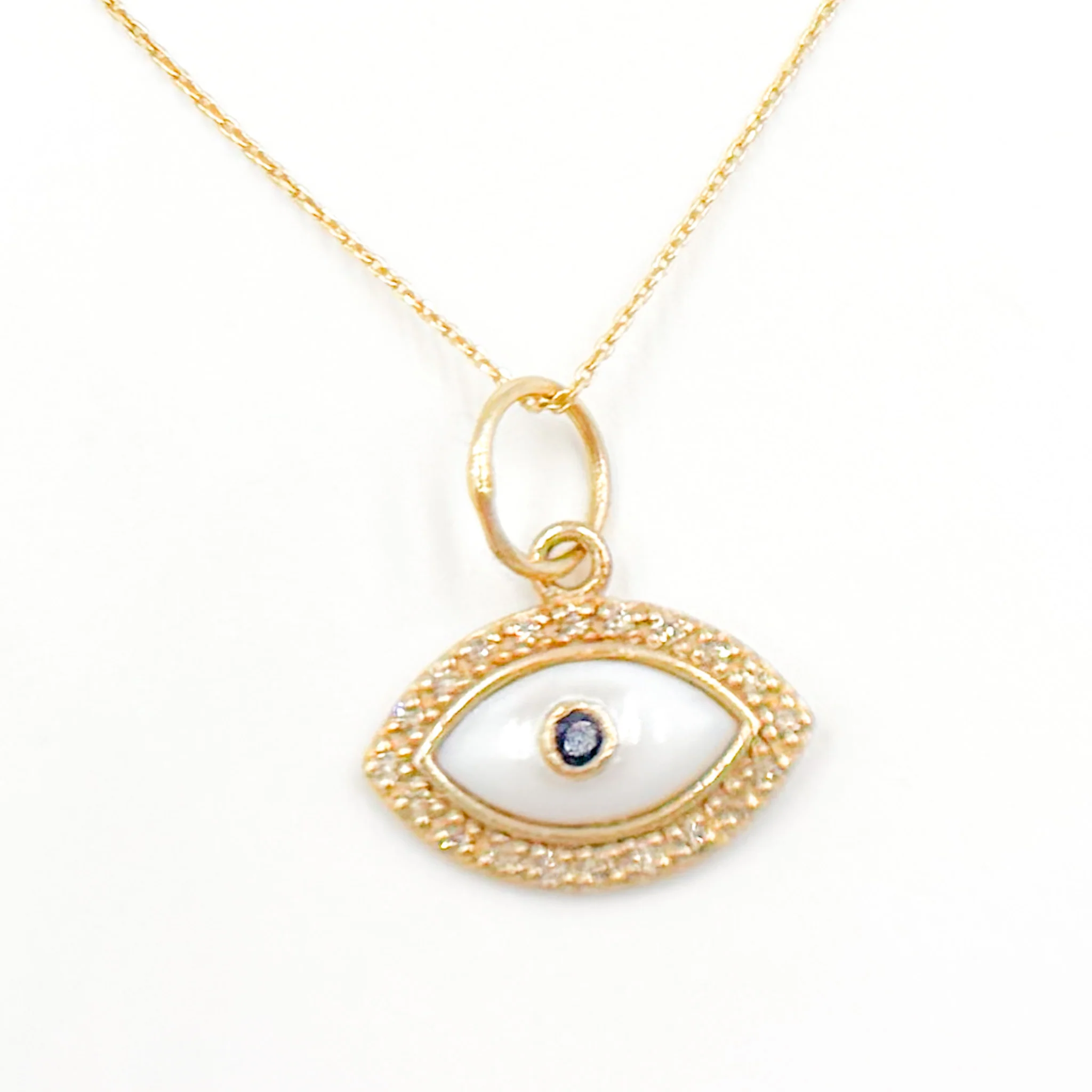 GDP599. 14K Gold Evil Eye Pendant - Image 2