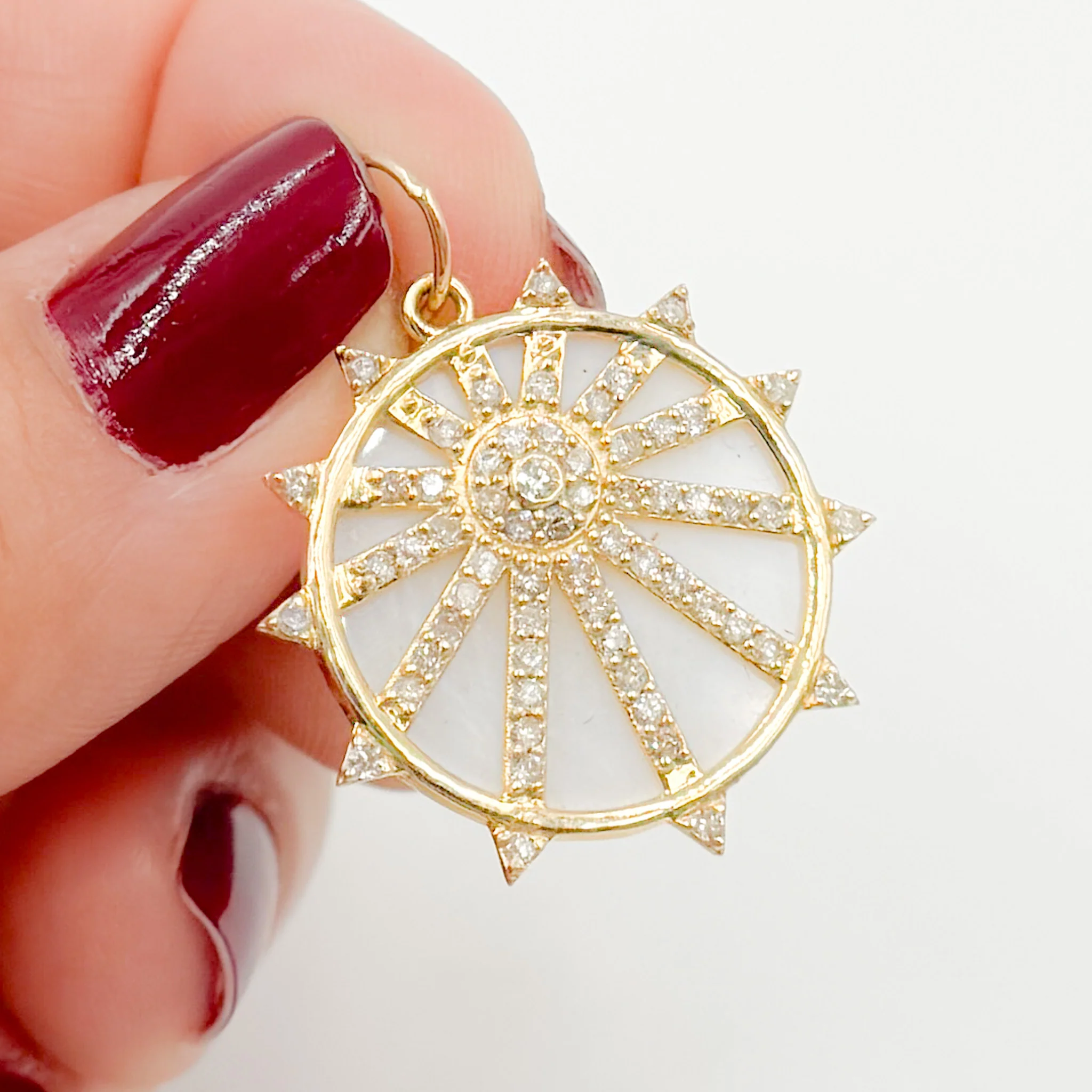 GDP641. 14K Solid Gold Round Pendant - Image 4