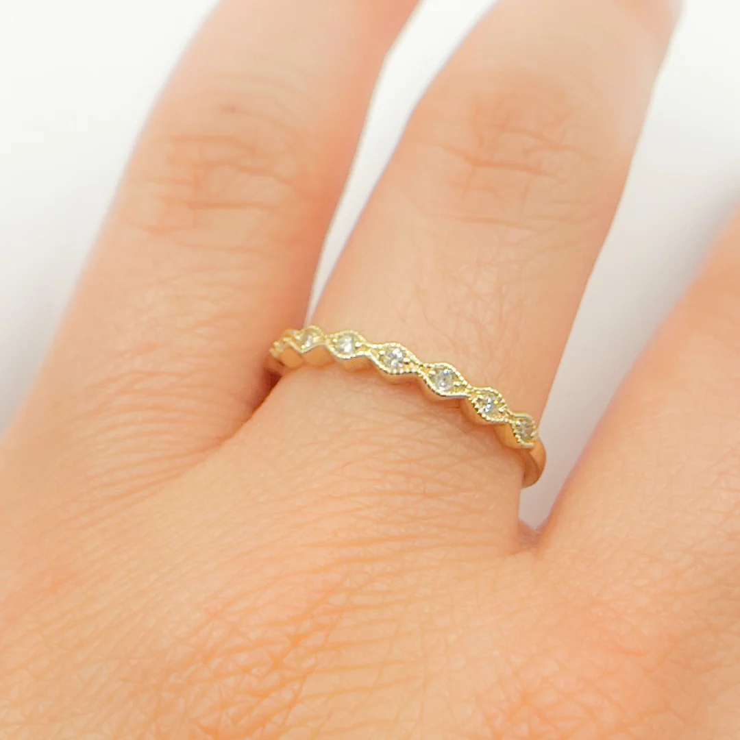 RAF00406. 14K Solid Gold Diamond Ring - Image 2