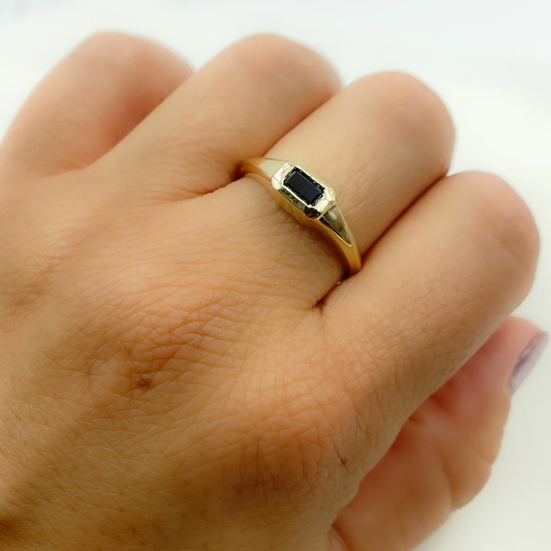 REF11478BS. 14K Solid Gold Blue Sapphire Ring - Image 3