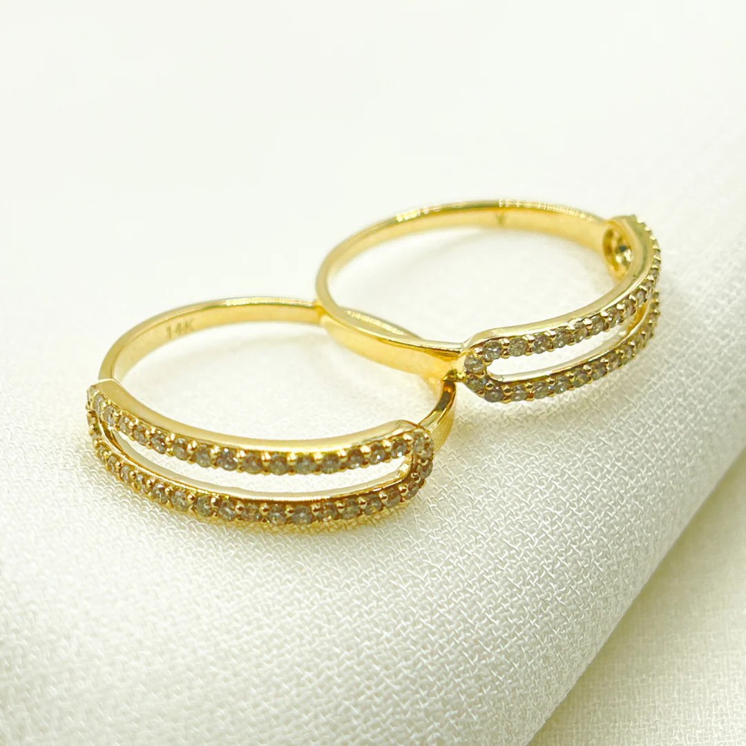 ZGG693. 14K Solid Gold Diamond Ring