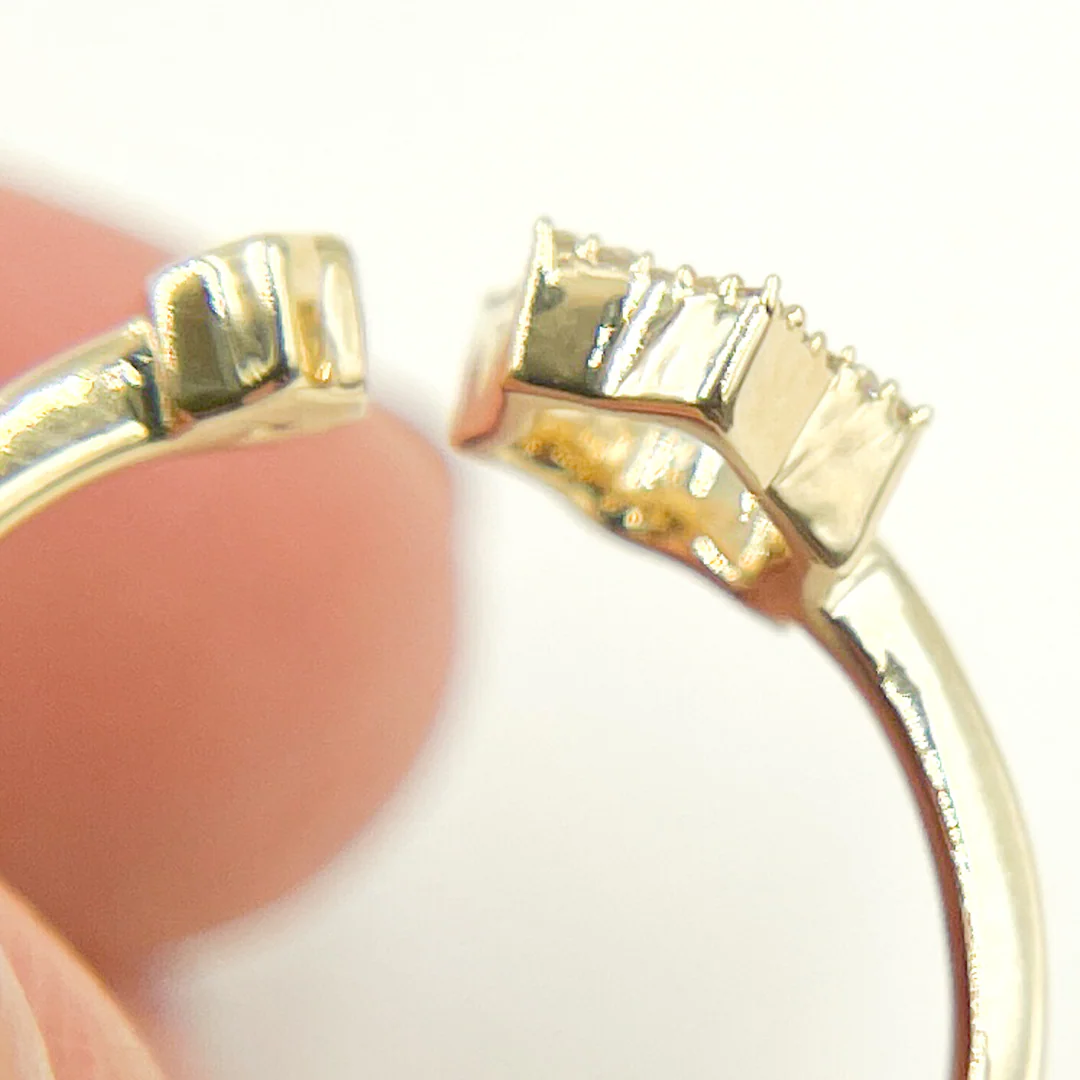 GDR15. 14K Solid Gold Diamond Star Ring - Image 7