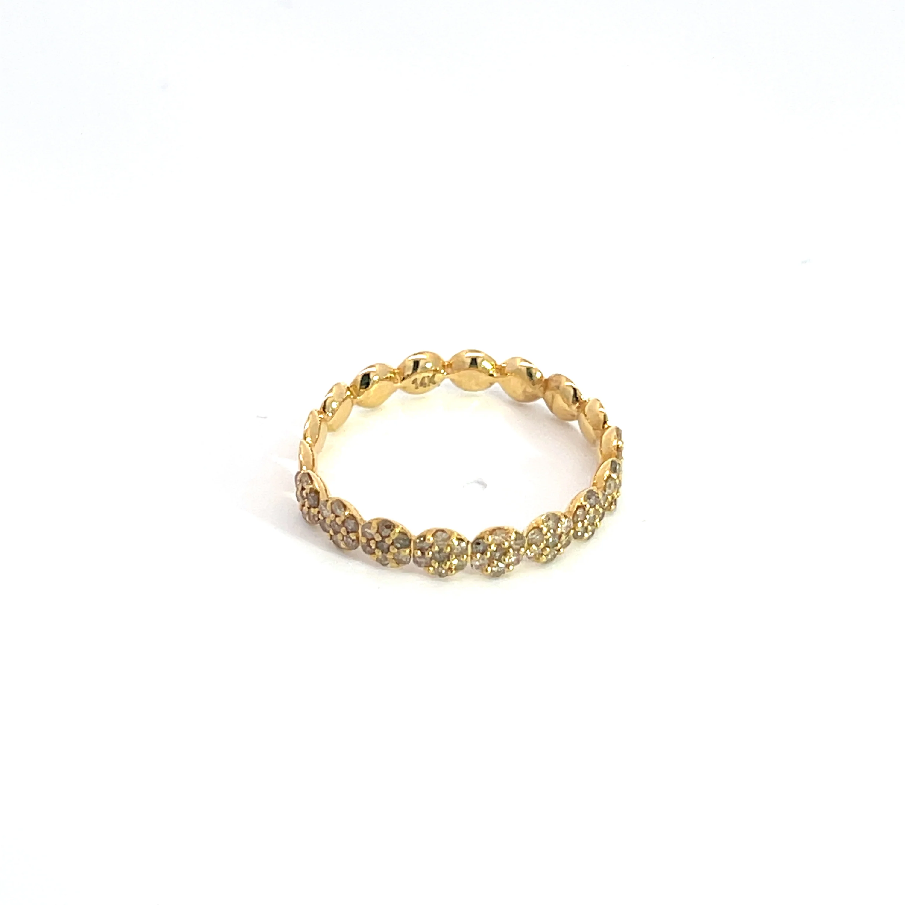 GDR221. 14K Solid Gold Yellow Diamond Ring - Image 2