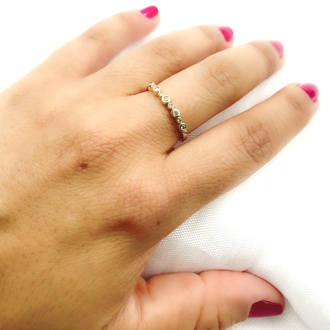 14K Solid Gold Diamond Ring. RAB00108 - Image 3