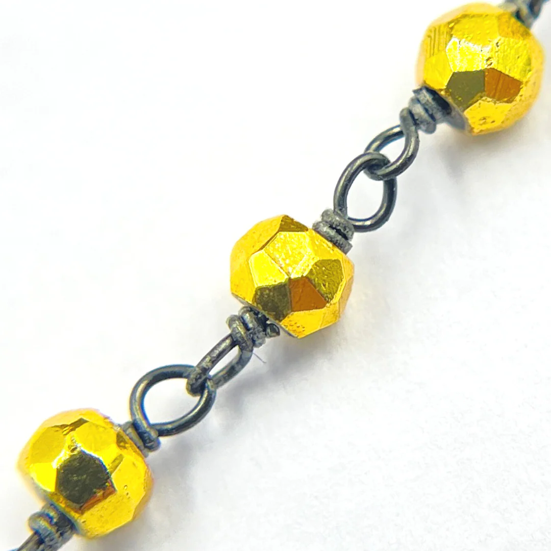 Gold Coated Pyrite Wire Chain. PYR34 - Image 4
