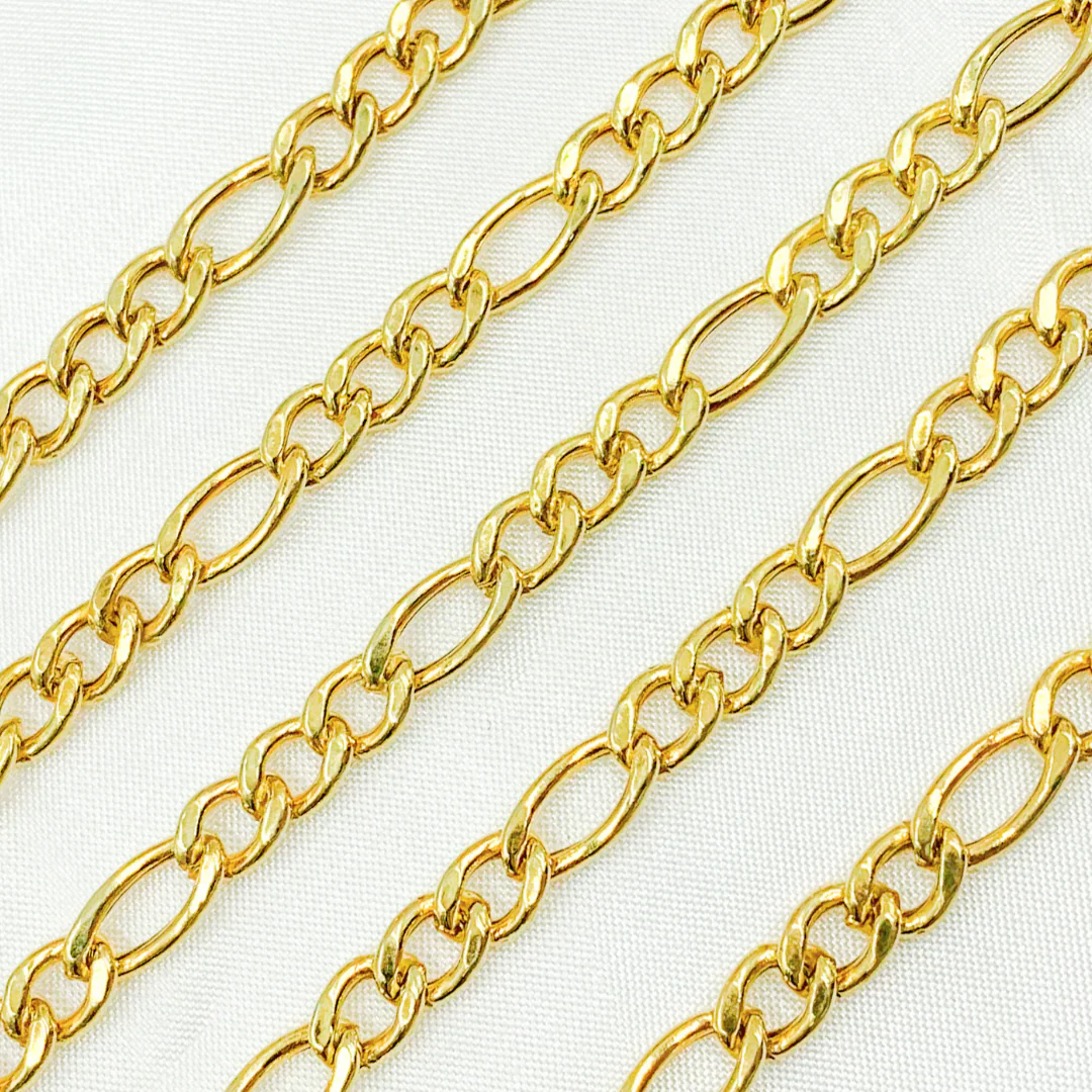 Y61GP. Gold Plated 925 Sterling Silver Figaro Chain - Image 2