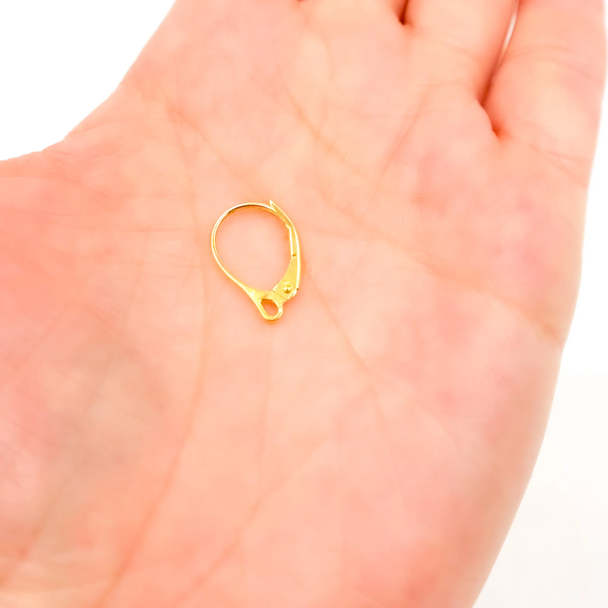 LB0GP. Gold Plated Sterling Silver Lever Back Ear Wire - Image 3