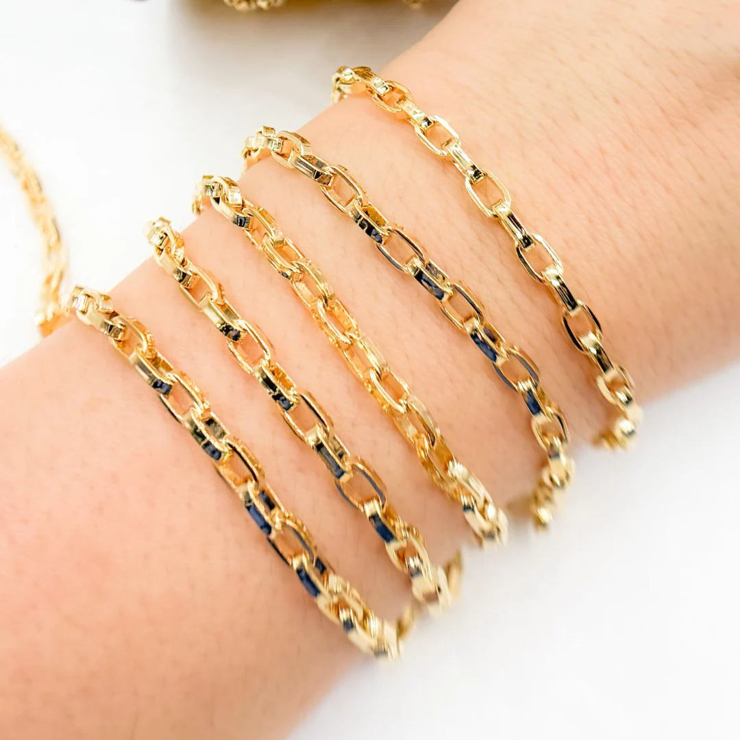 642506GP. Gold Plated Sterling Silver Flat Box Chain - Image 4