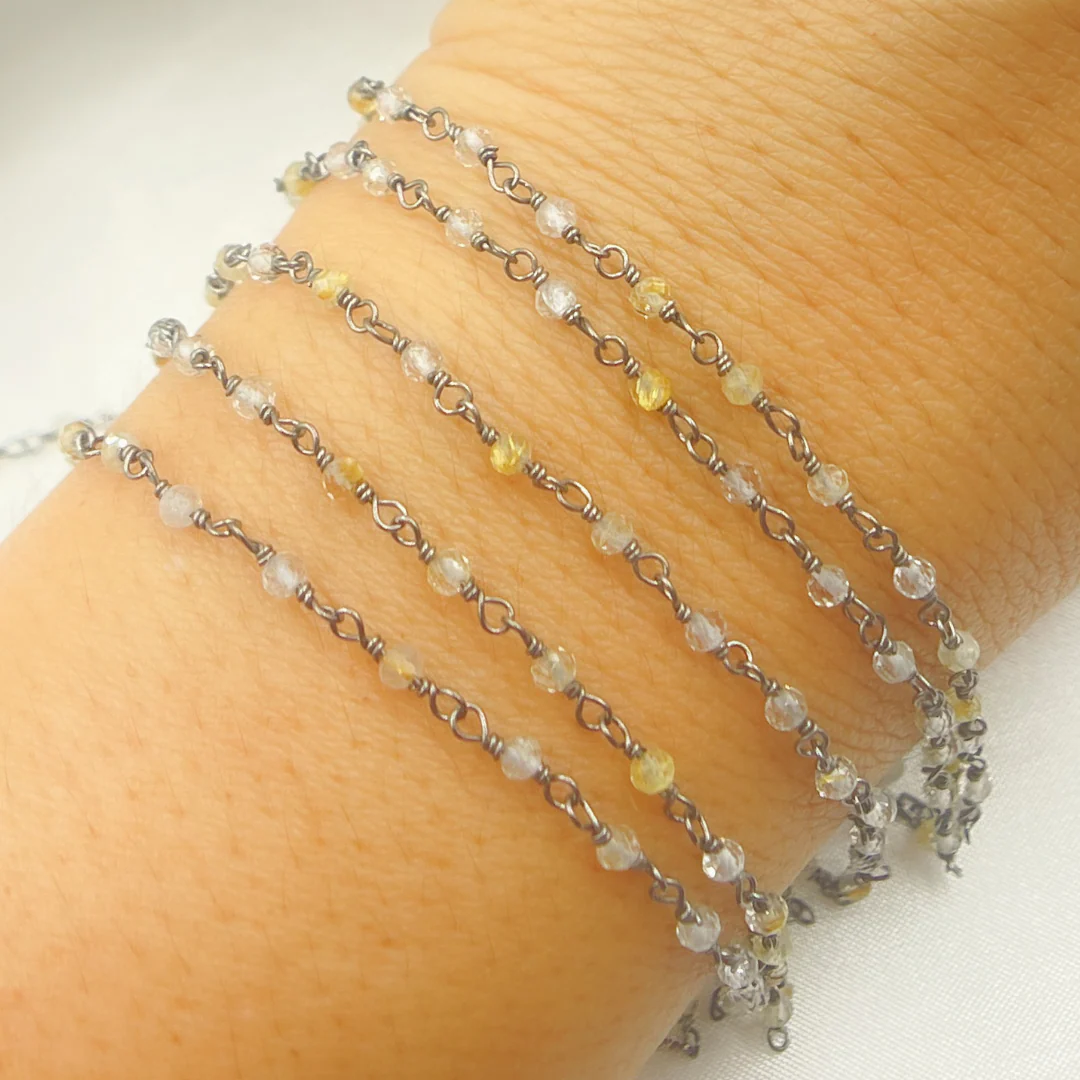 GRU12. Gold Rutile Oxidized Wire Chain