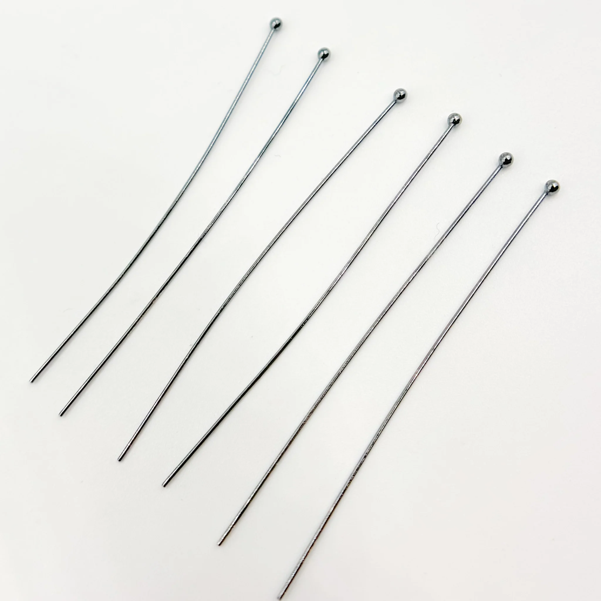 HPB1BR. 24 Gauge Black Rhodium Sterling Silver Ball 1 Inch Headpin - Image 4