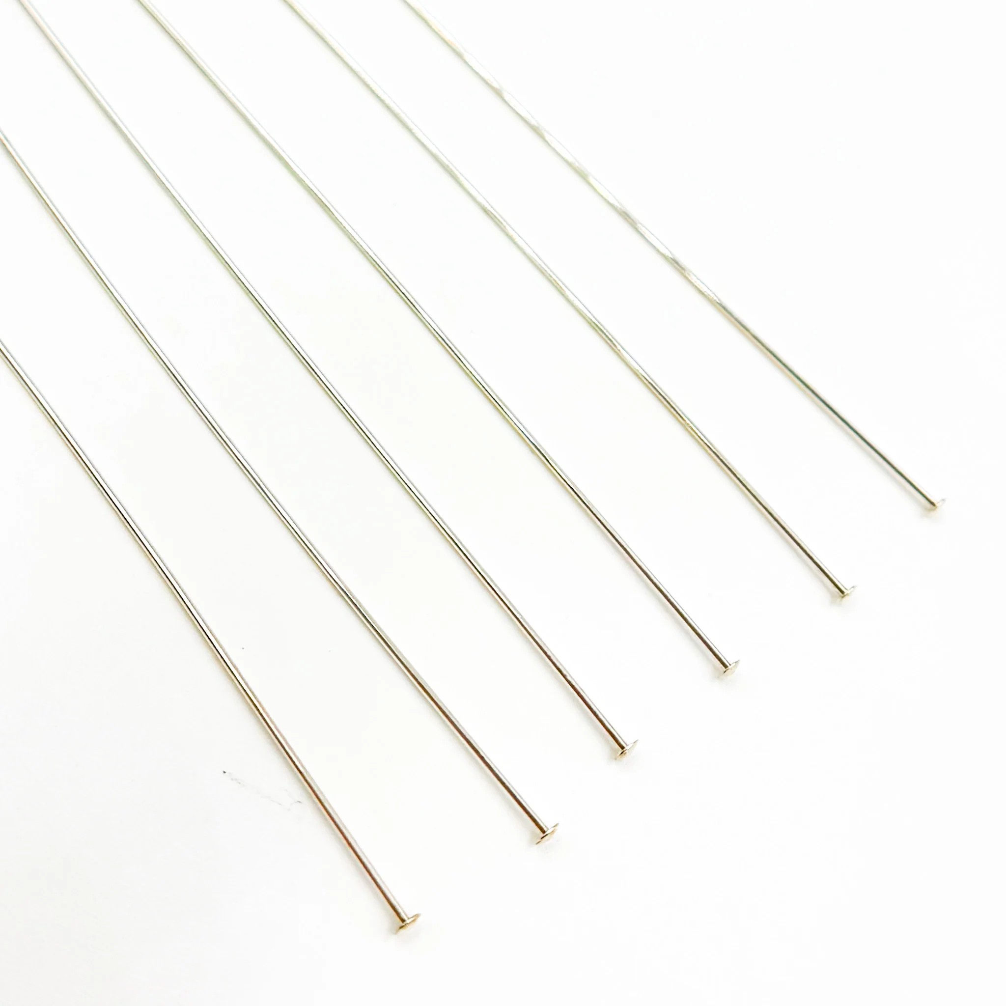 725D3.00. 22 Gauge Sterling Silver Flat 3 Inch Headpin - Image 3