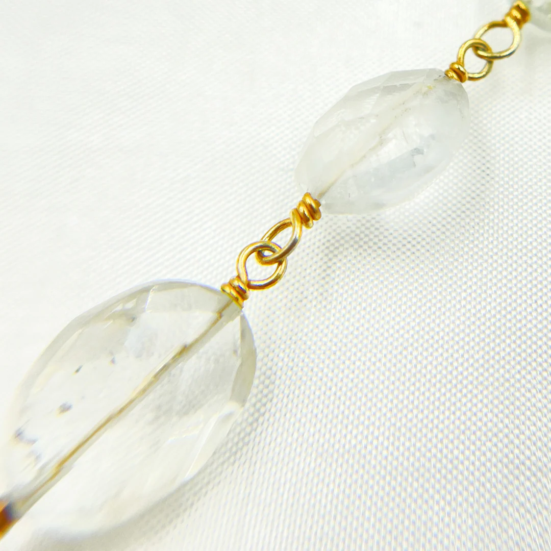 Imperial Topaz Oval Gold Plated Wire Chain. TOP5 - Image 3