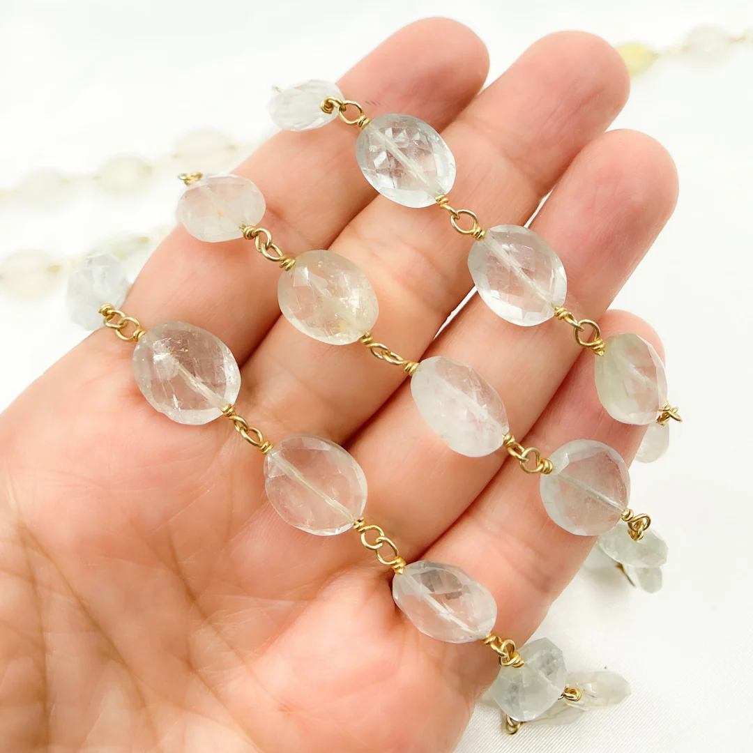 Imperial Topaz Oval Gold Plated Wire Chain. TOP5 - Image 4